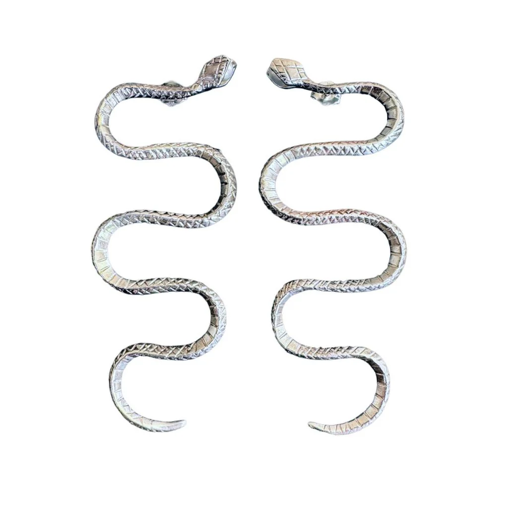 Inca Snake Earrings | Sterling Silver