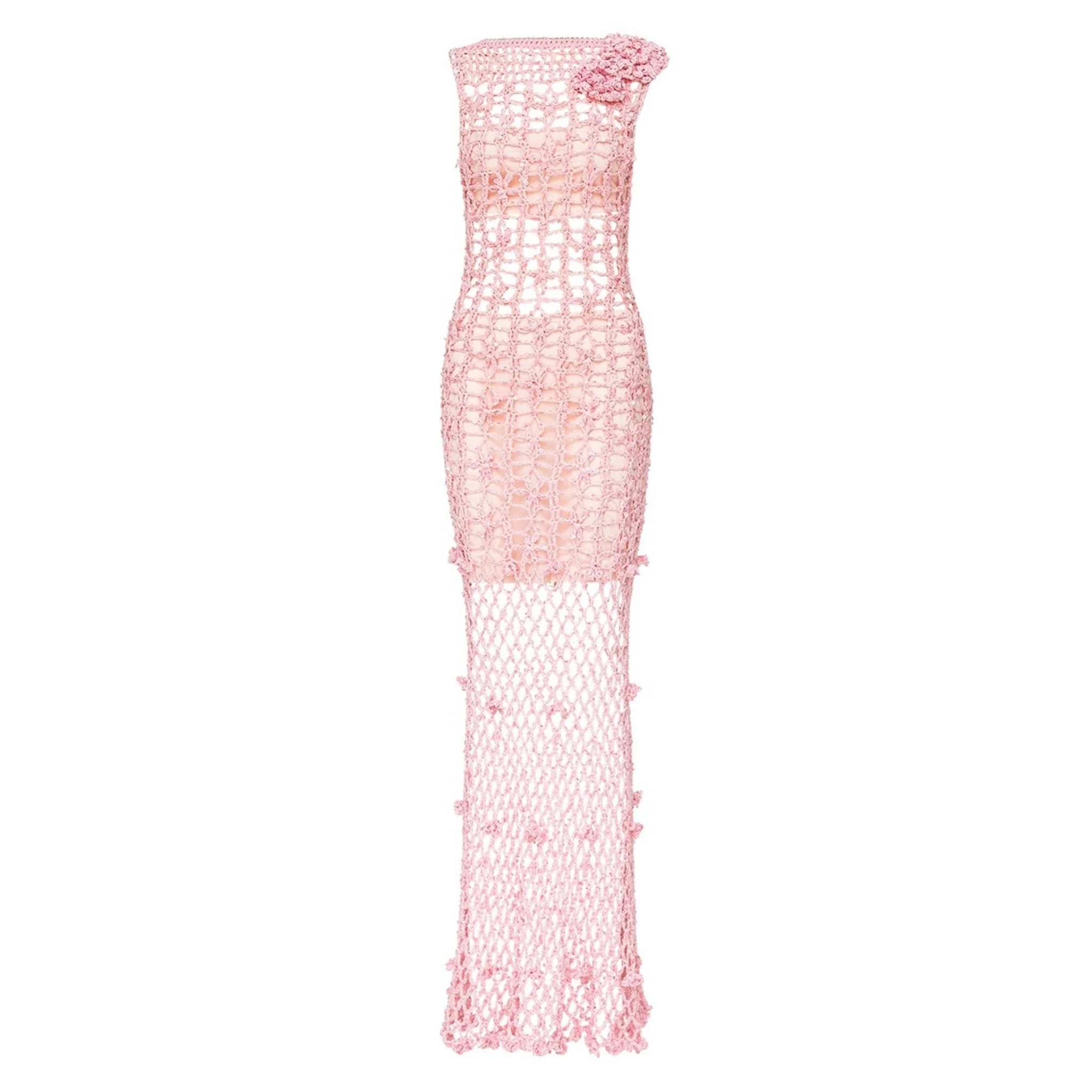 Pink Vanilla Handmade Maxi Crochet Dress