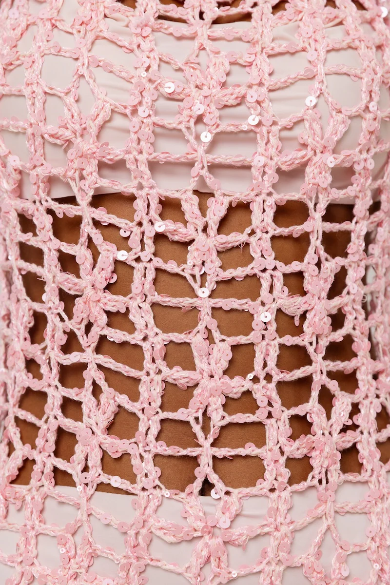 Pink Vanilla Handmade Maxi Crochet Dress - Image 12