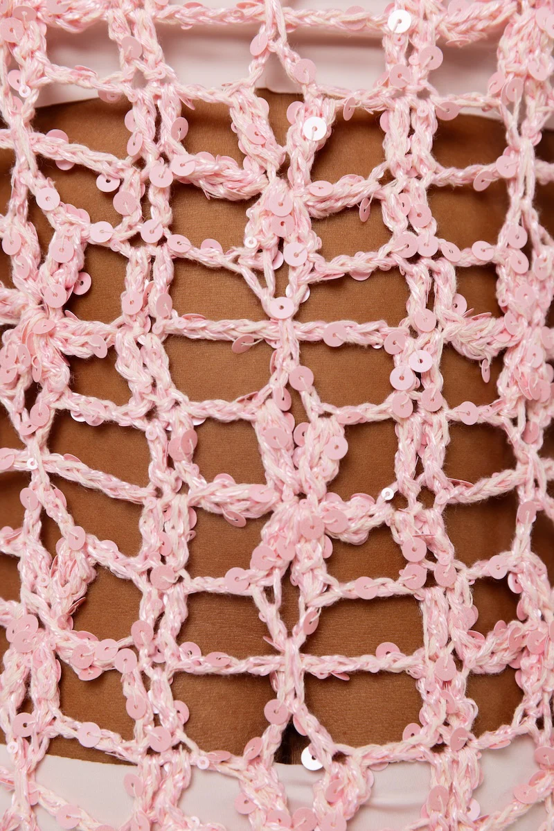 Pink Vanilla Handmade Maxi Crochet Dress - Image 13