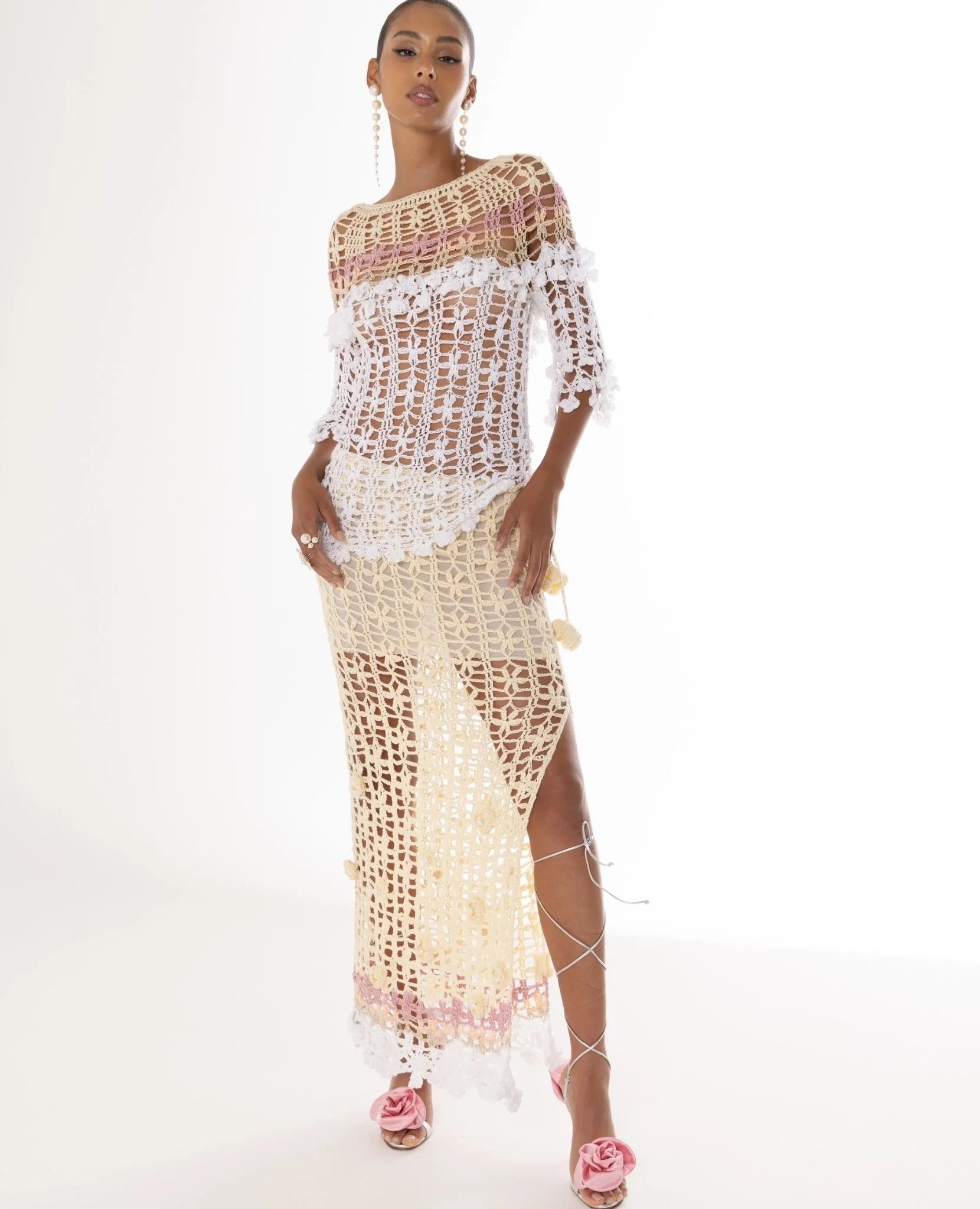 Vanilla Multicolor Handmade Crochet Top - Image 3