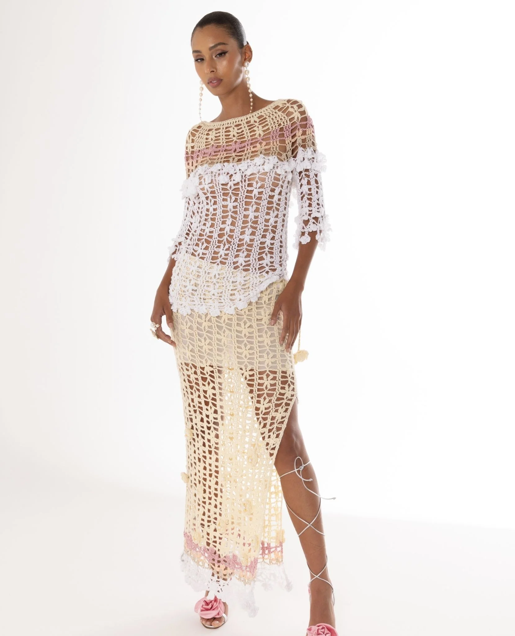 Vanilla Multicolor Handmade Crochet Top - Image 4