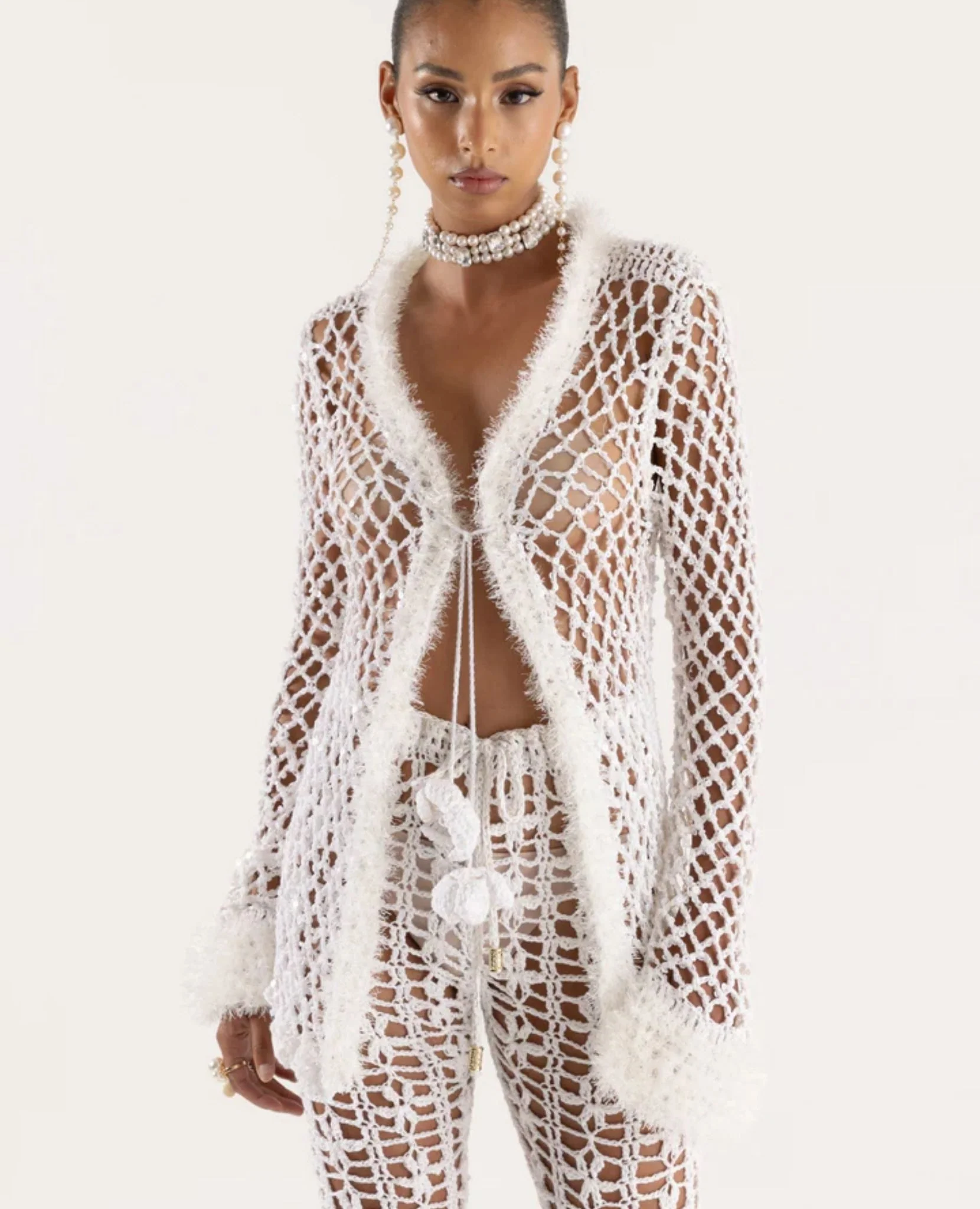 White Vanilla Handmade Crochet Pants - Image 5