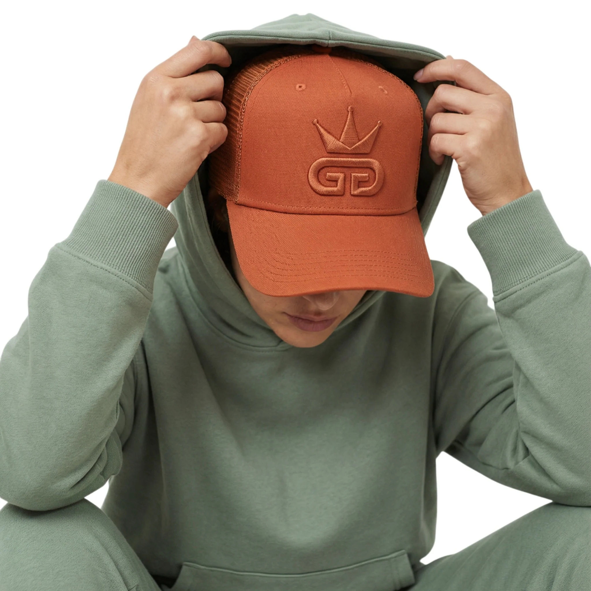 Burnt Orange Mesh Hat - Image 2
