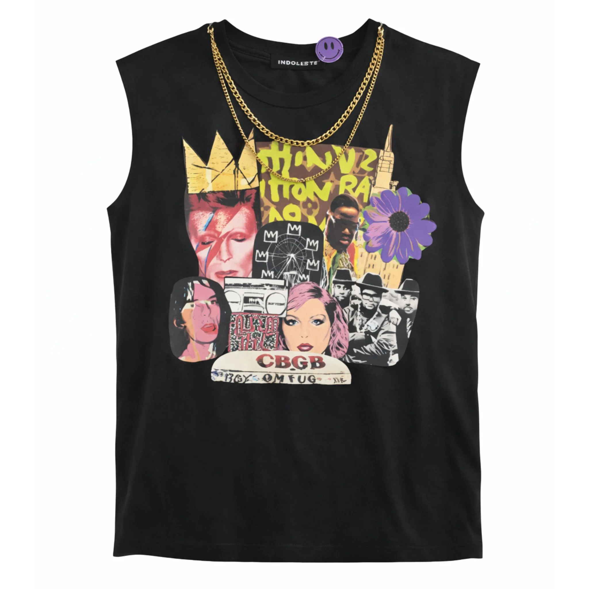 Circular Path X Love Tara Sleeveless Round Neck Necklace T-shirt