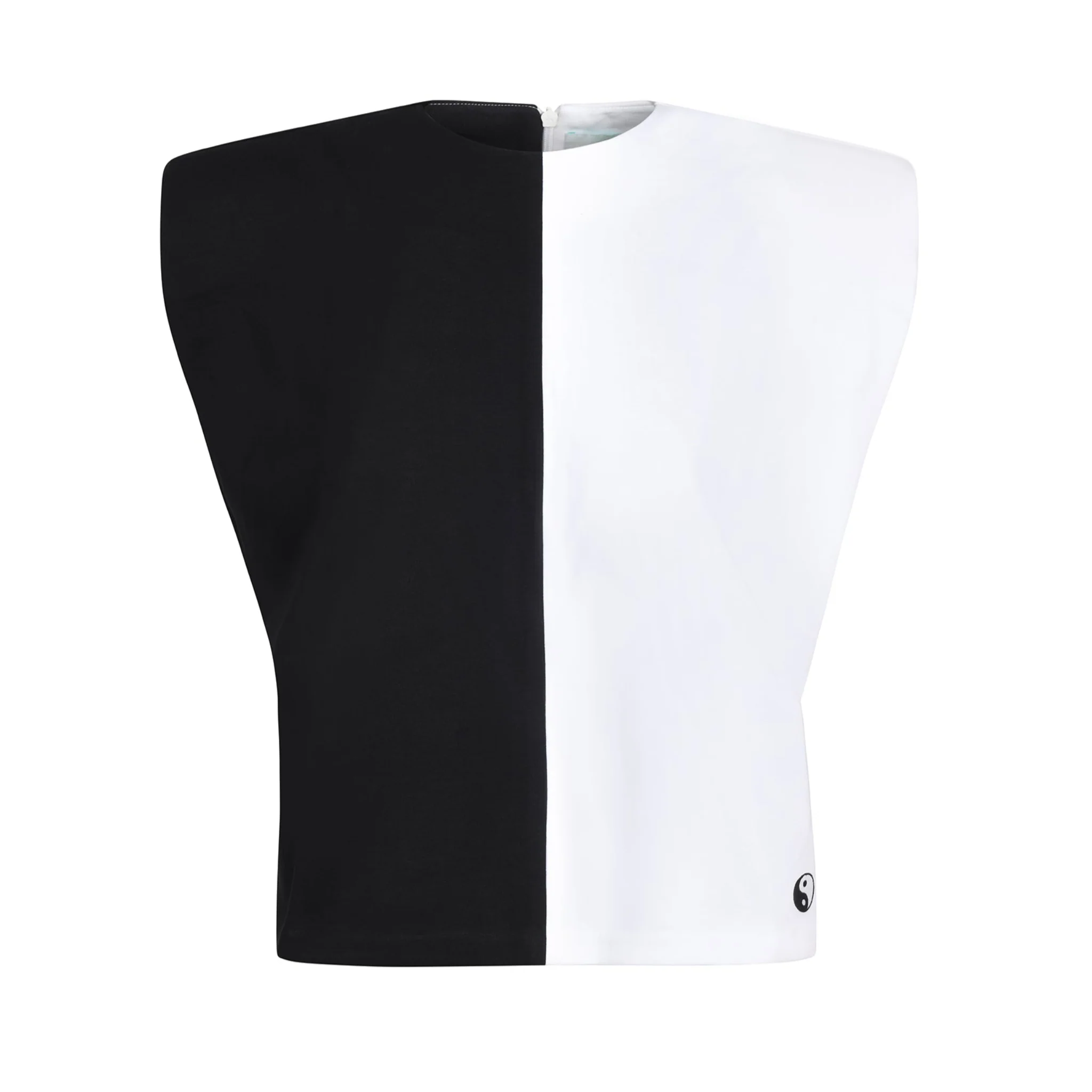Yin & Yang Two-Tone Sleeveless Top
