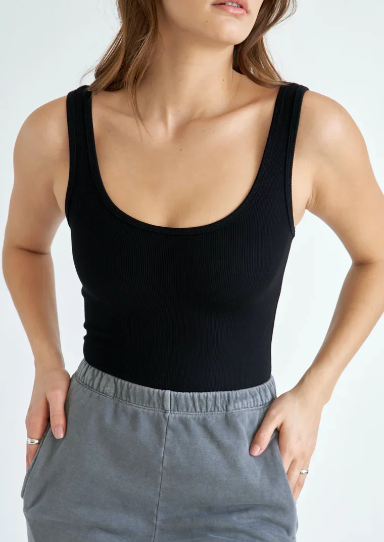 Clear Essential Tank | Black - Image 3