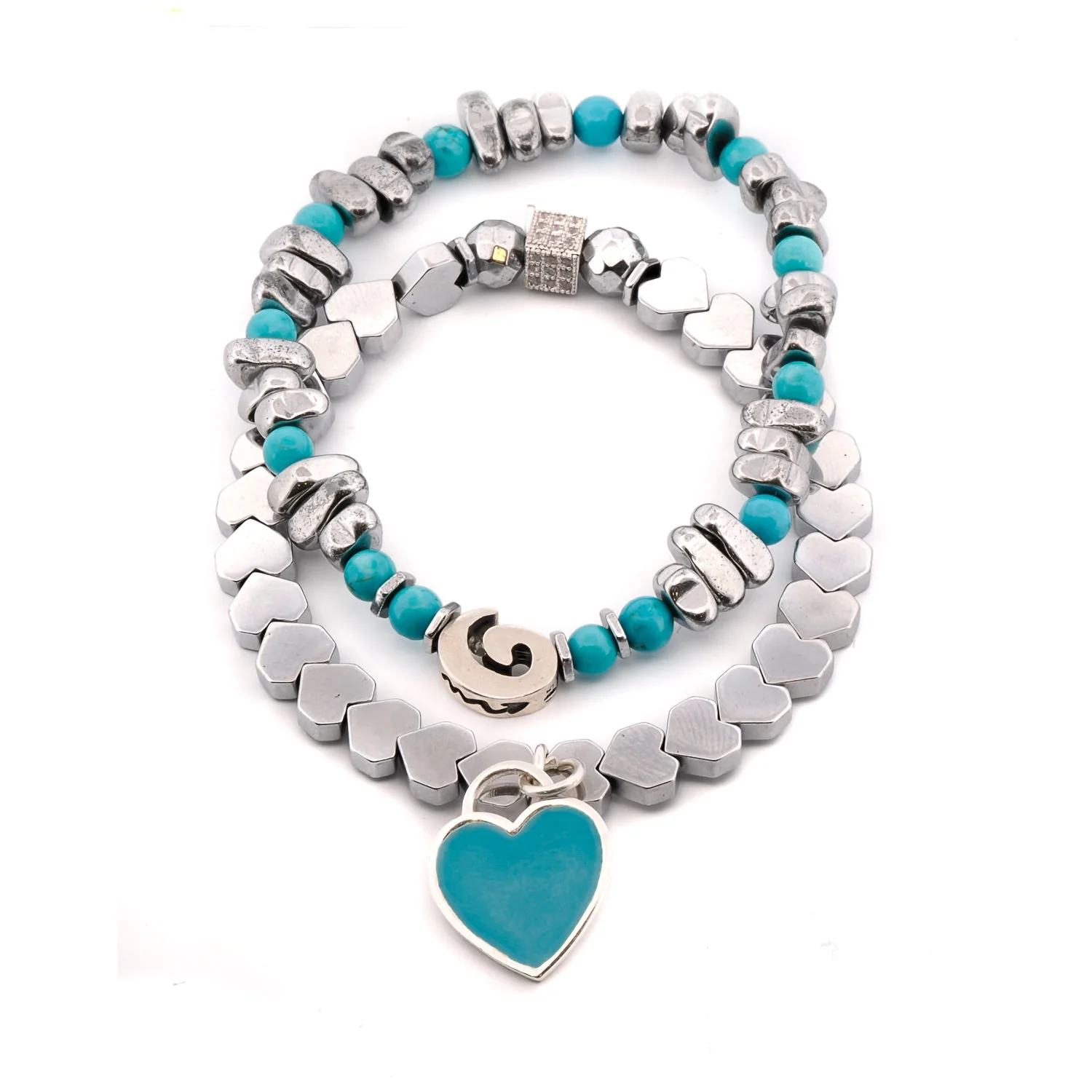 Love Turquoise & Hematite Bracelets