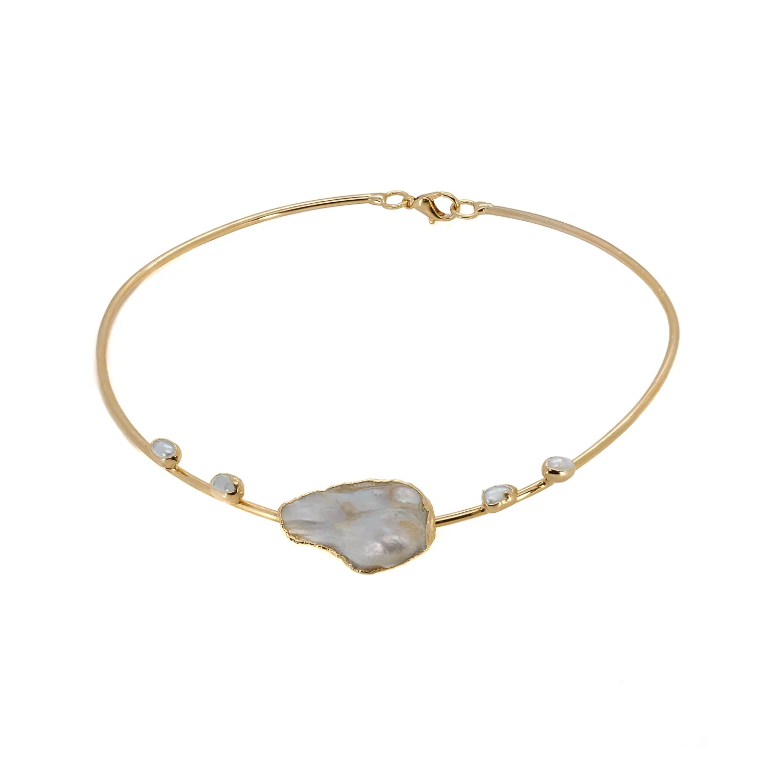 Pearl & Gold Choker Necklace