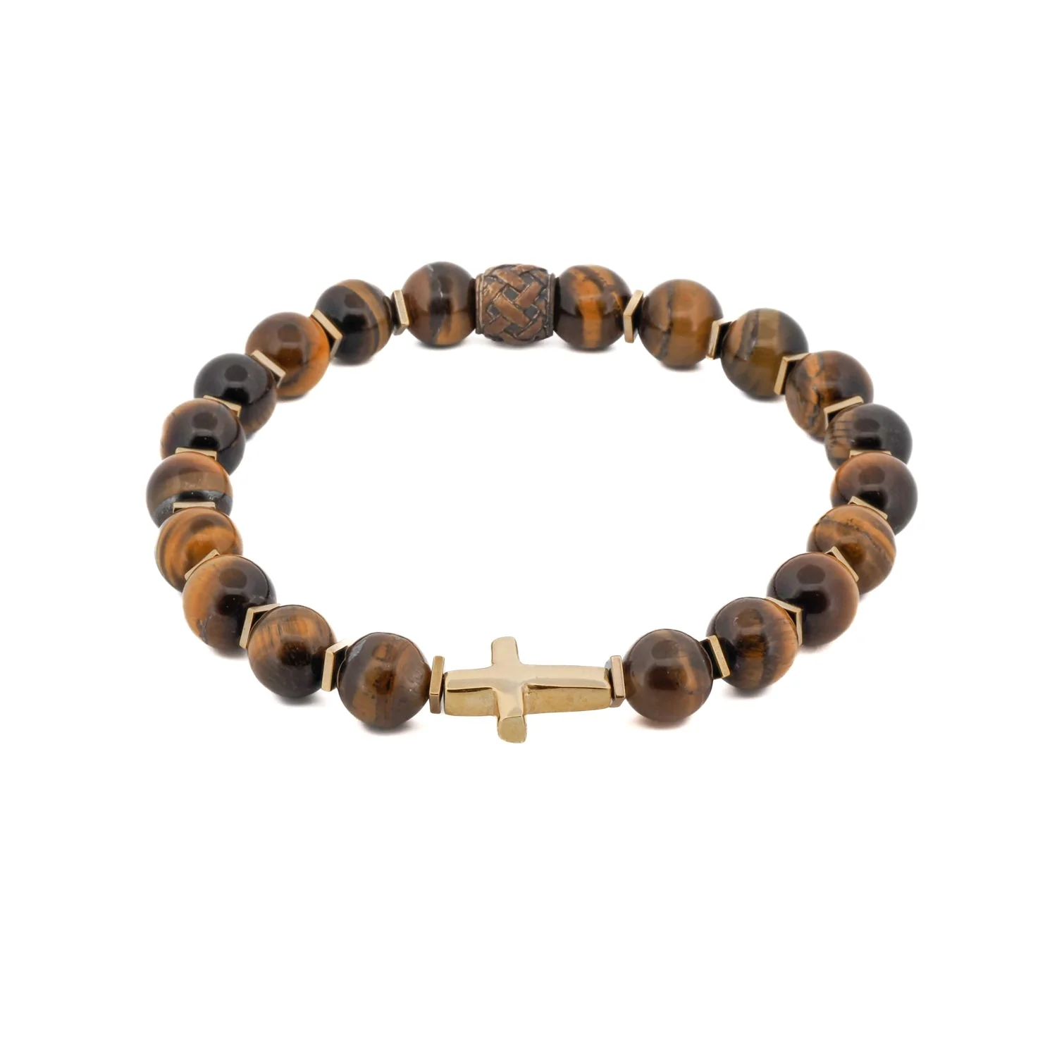 Tiger's Eye Cross Bracelet