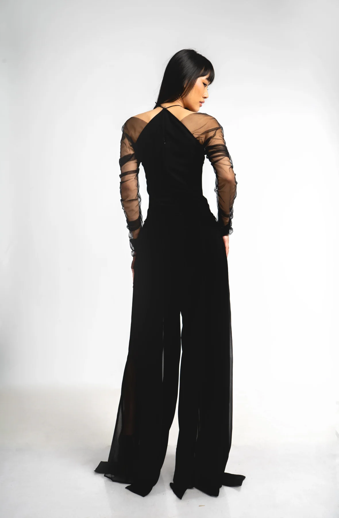 Paneled Flare Trousers - Image 4