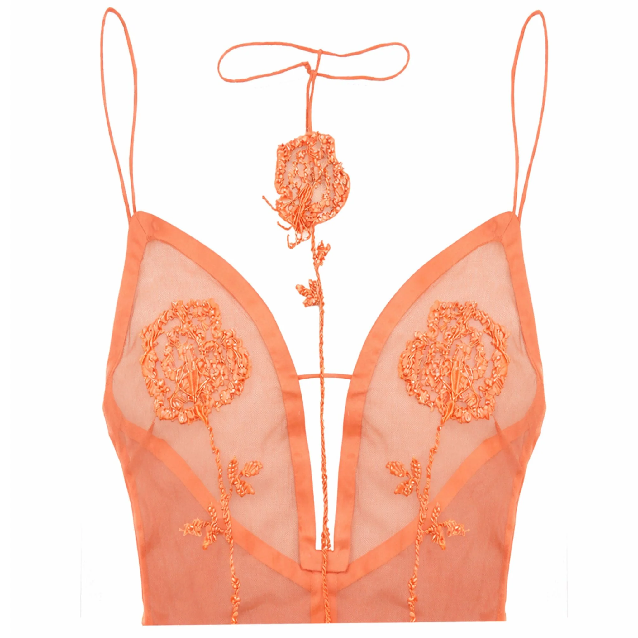 Rose Sheer Top | Orange
