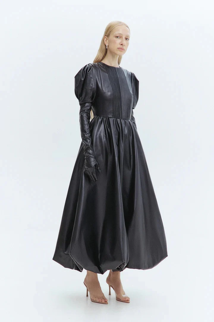 Faux Leather Maxi Dress - Image 2