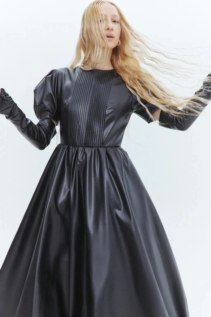 Faux Leather Maxi Dress - Image 3