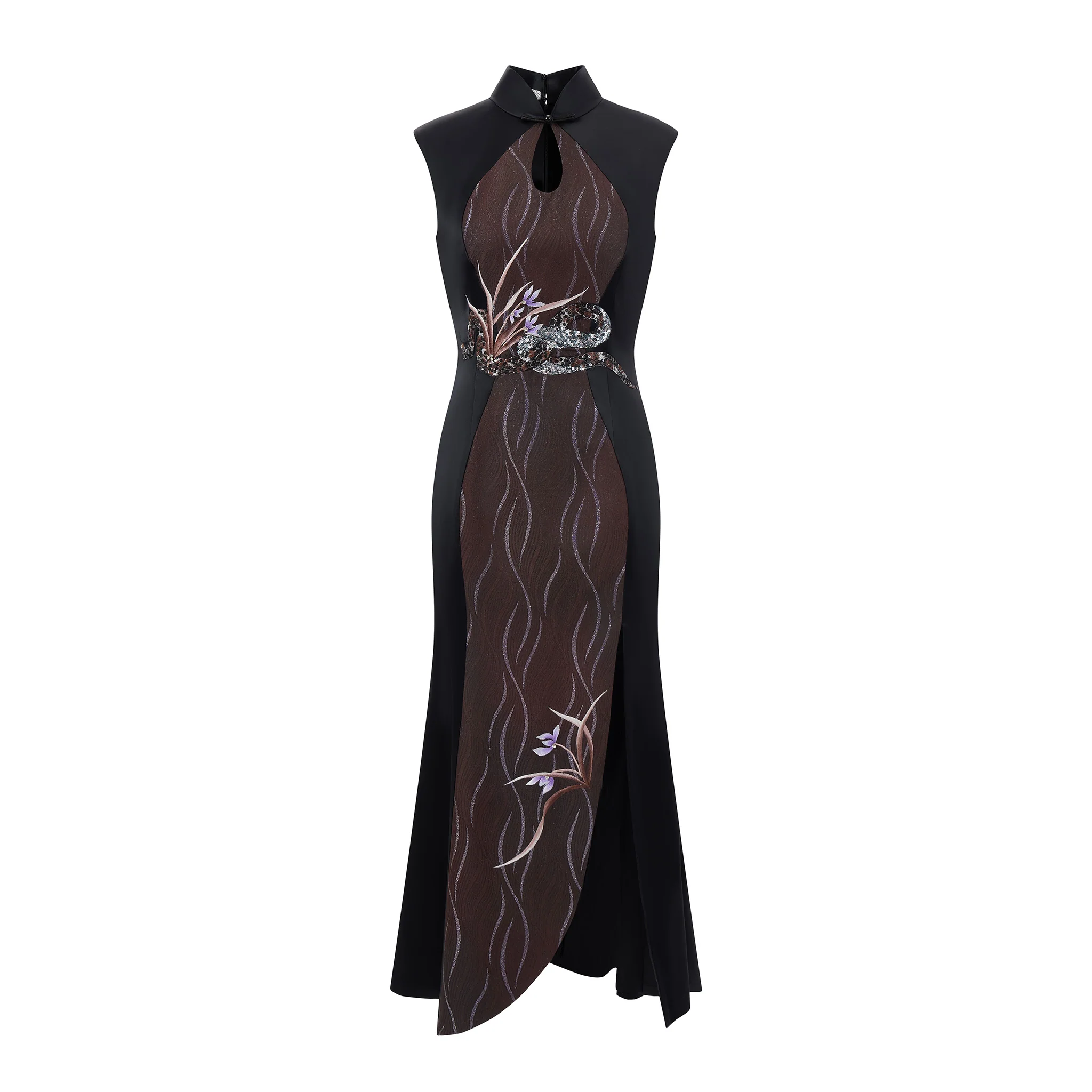 Ombre Brown Snack & Orchid Qipao