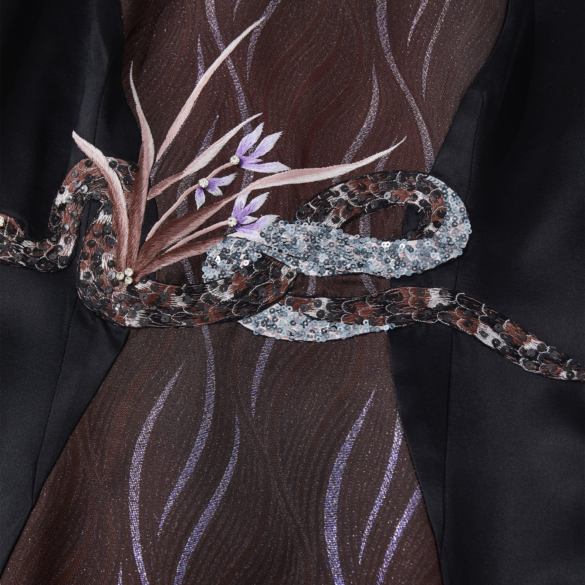 Ombre Brown Snack & Orchid Qipao - Image 8