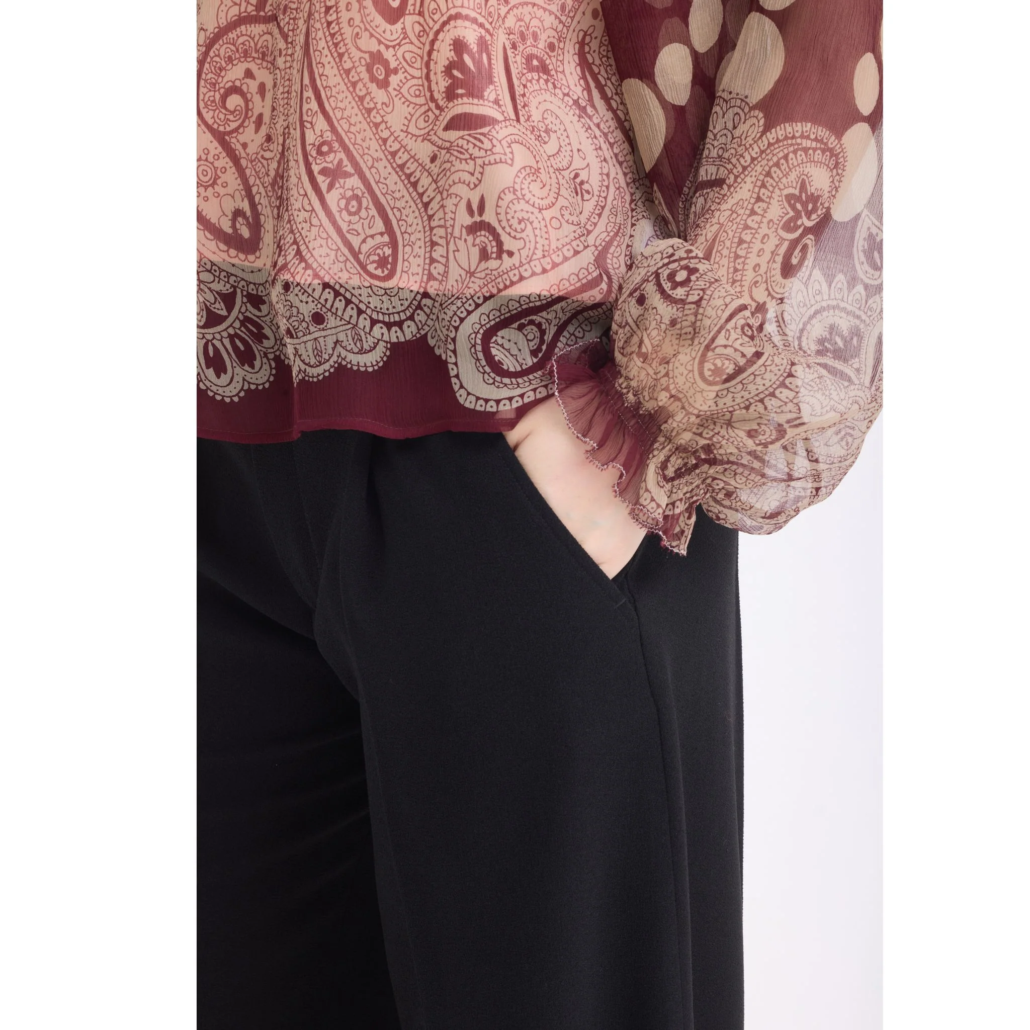 Polka Dot Paisley Blouse - Image 4