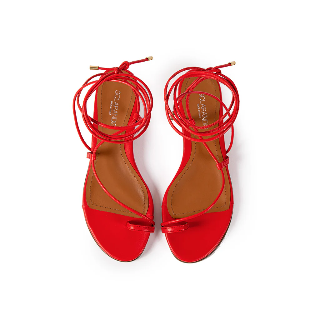 Gladiator Red Nappa Sandal - Image 3