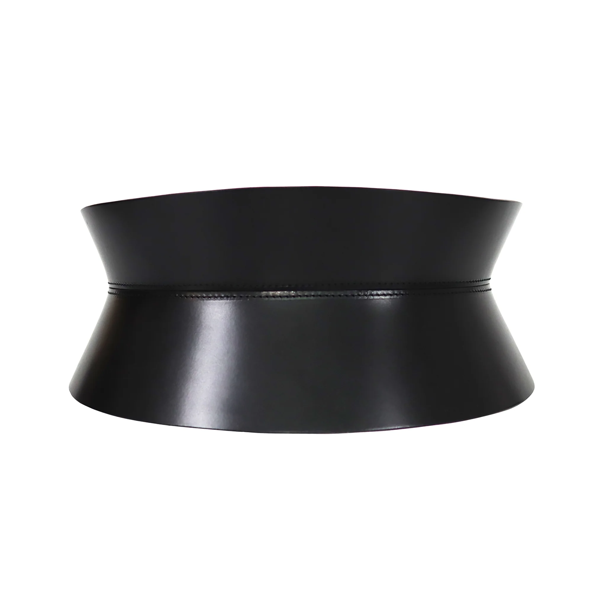 Black Rounded Hourglass Belt