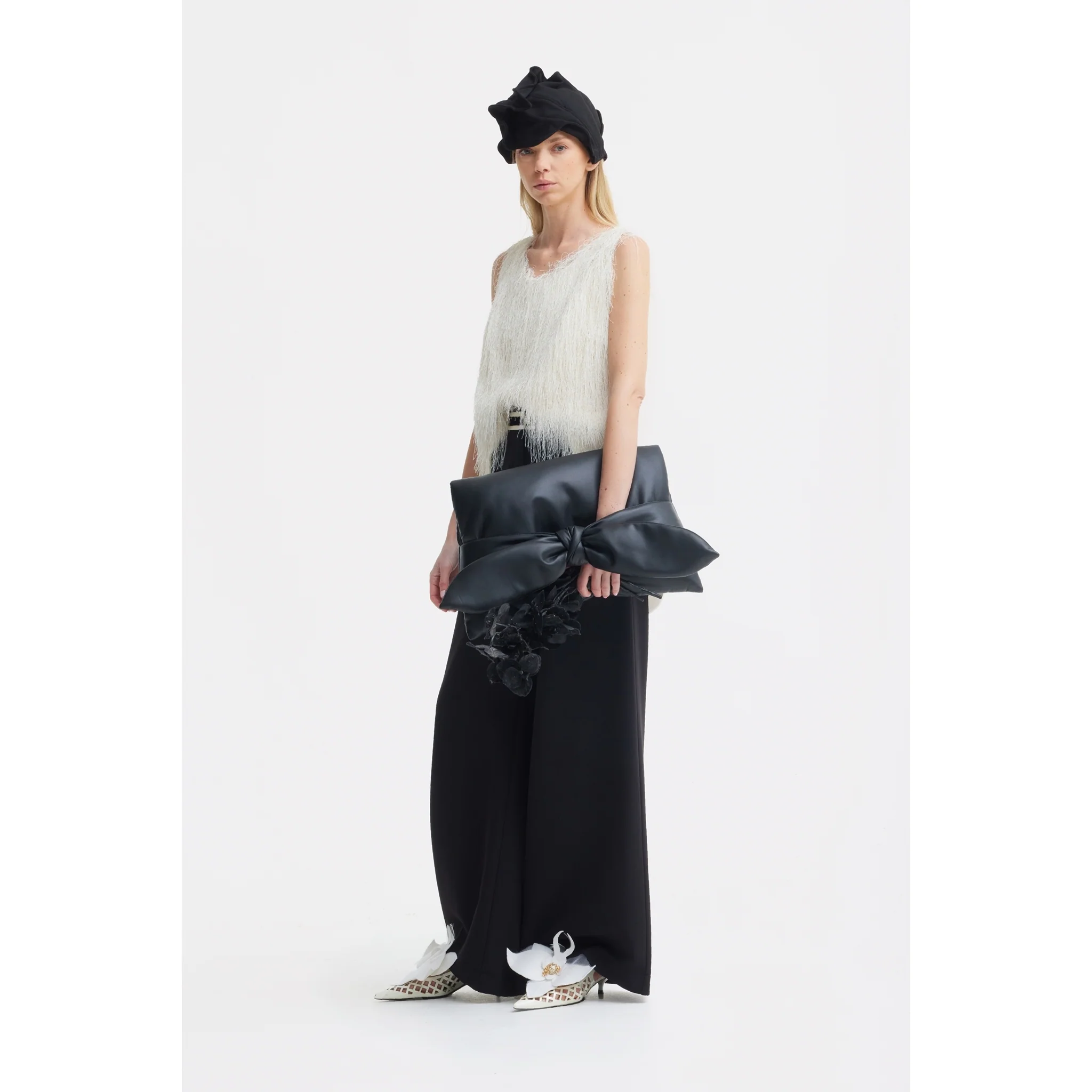 Fringe Sleeveless Top - Ivory - Image 10