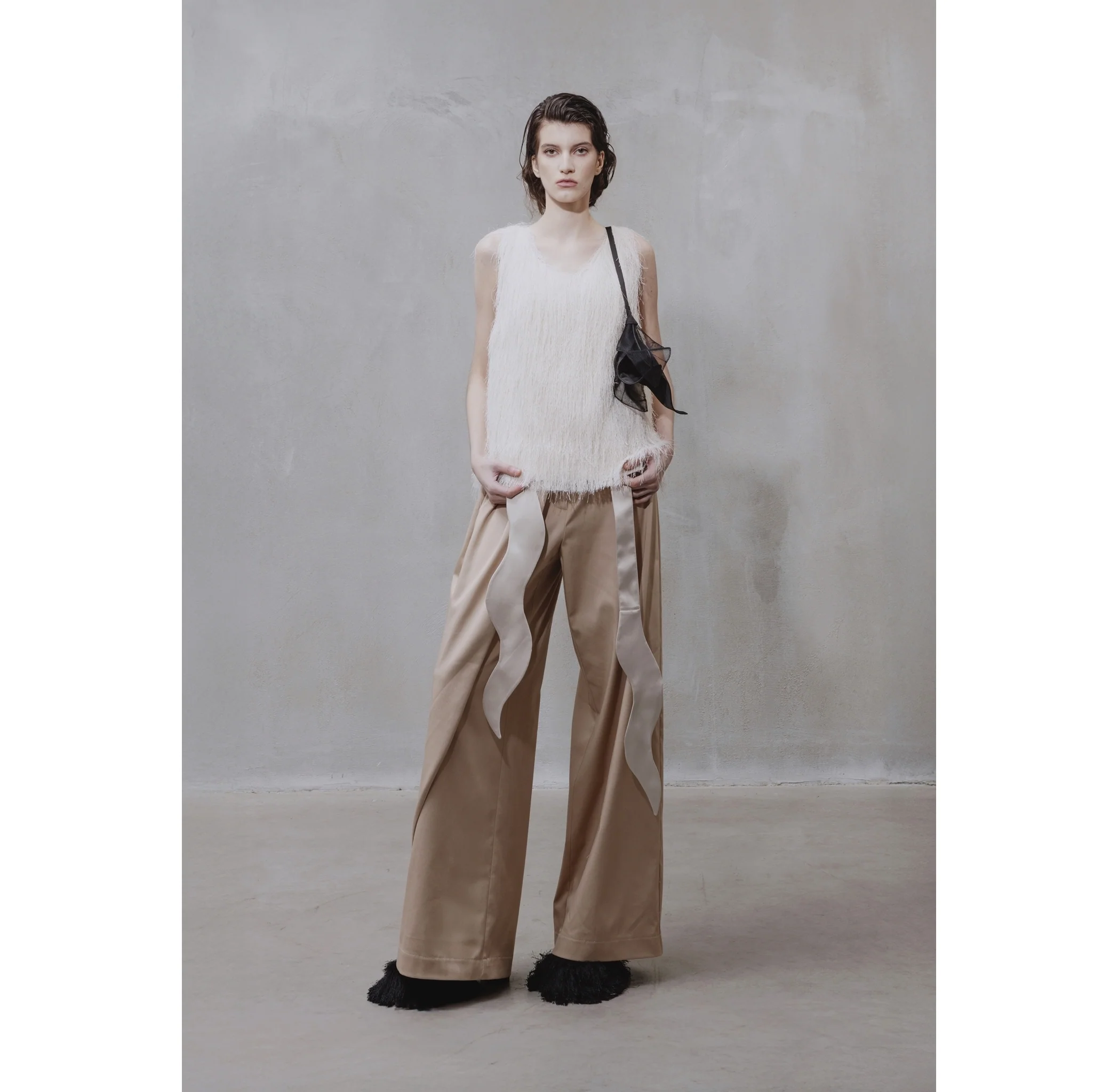 Fringe Sleeveless Top - Ivory - Image 12