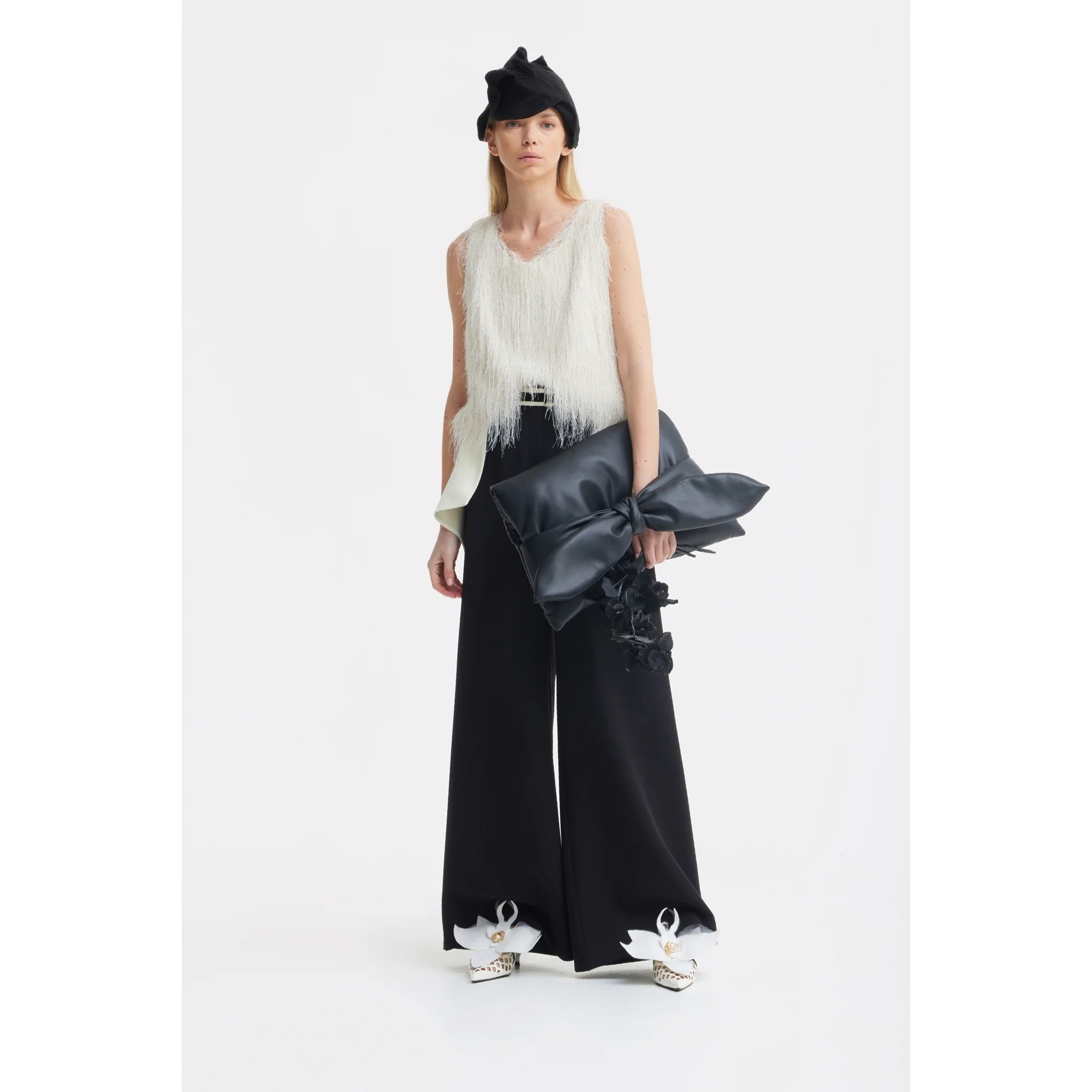 Fringe Sleeveless Top - Ivory - Image 5