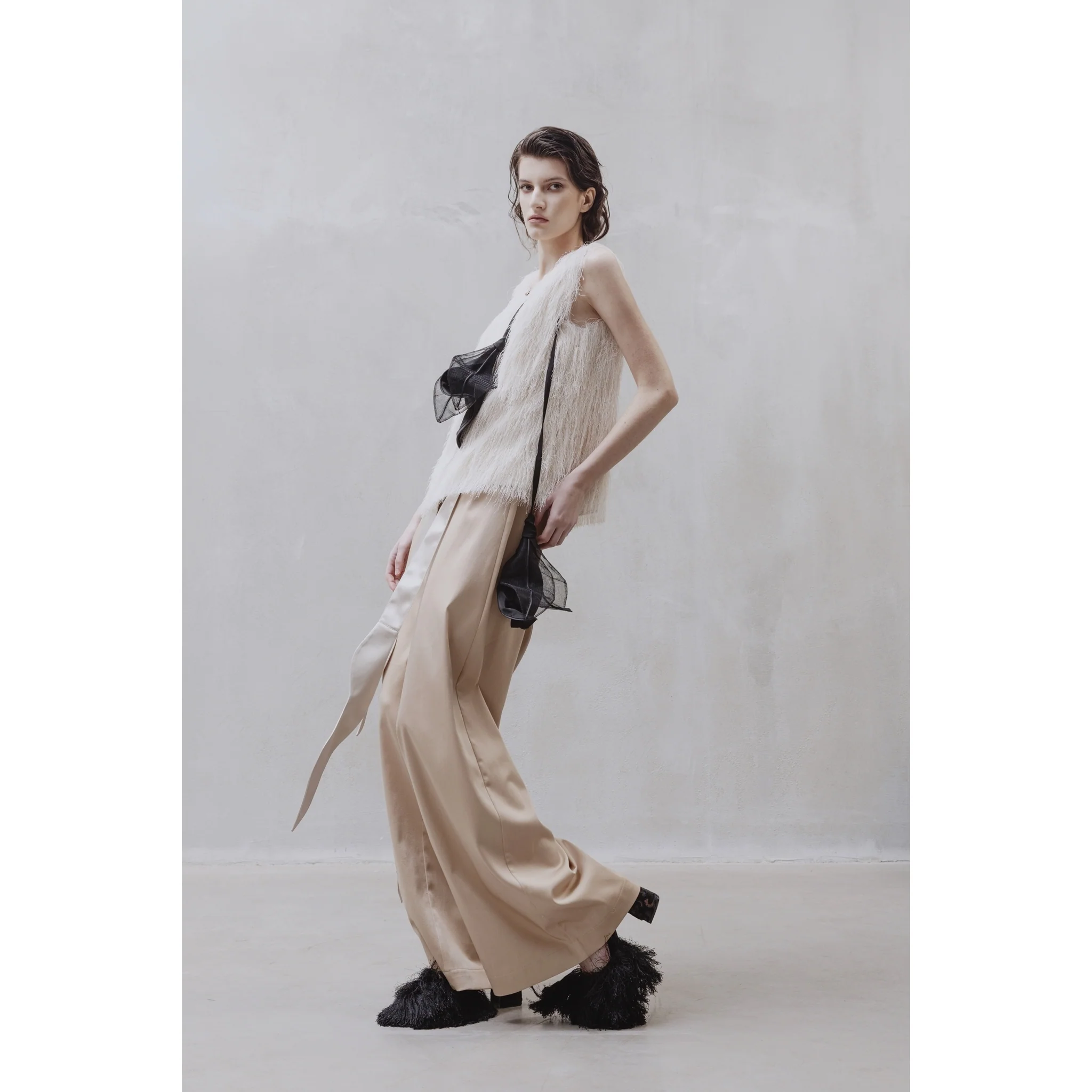 Fringe Sleeveless Top - Ivory - Image 8