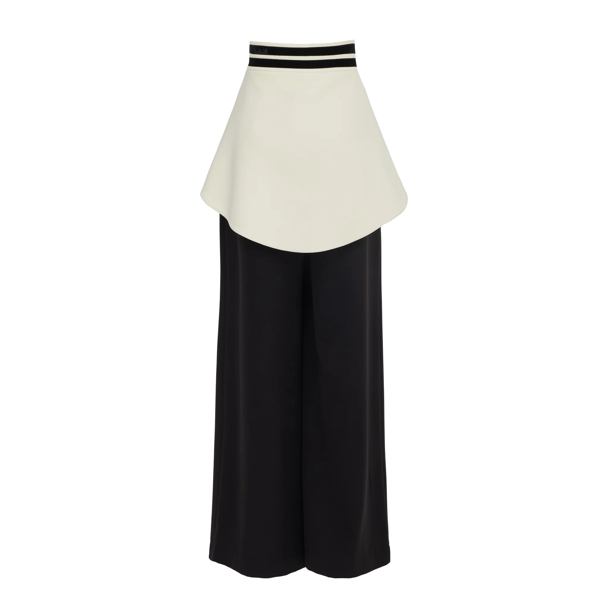 Statement Waist Wide-Leg Trousers - Black - Image 19