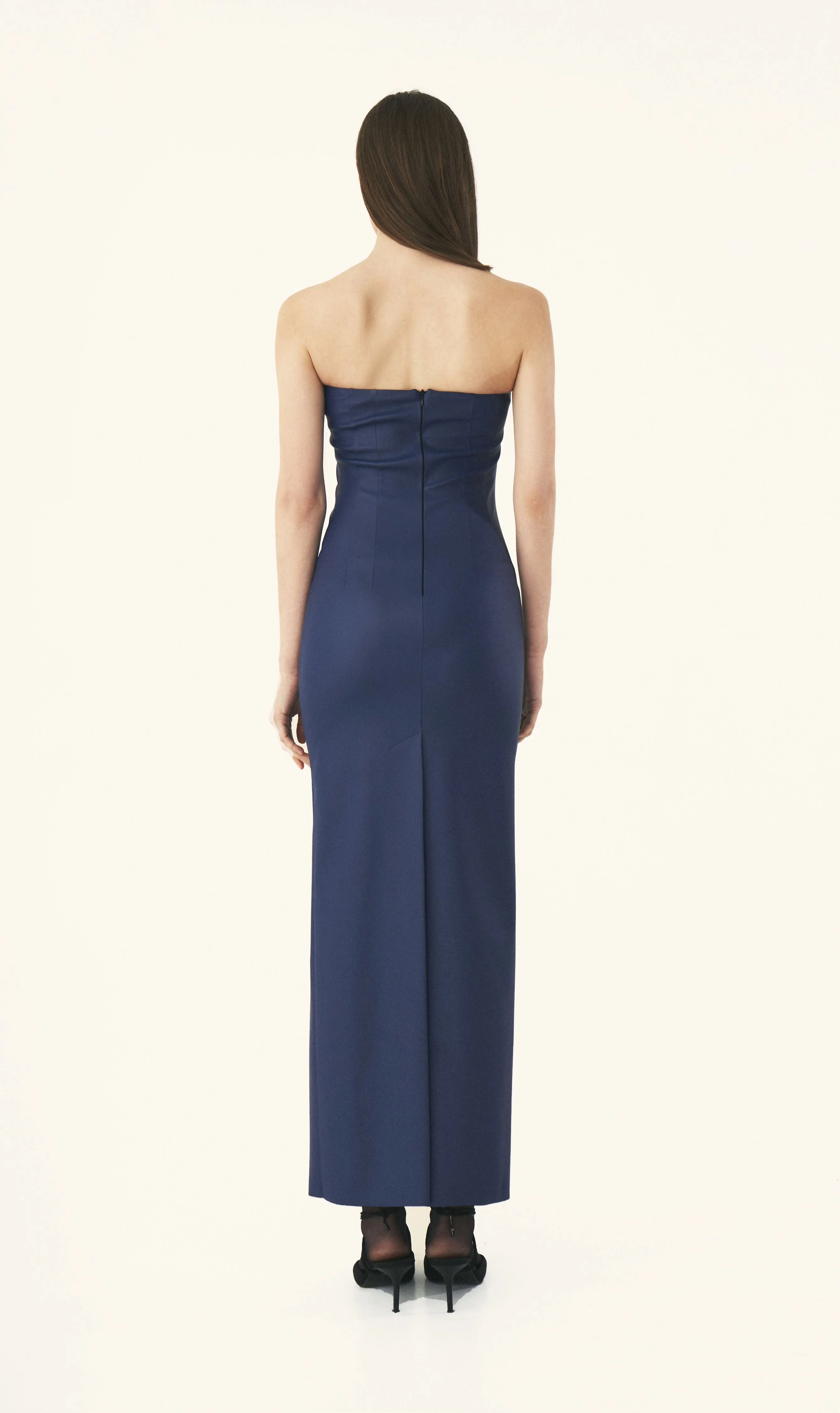 Asymmetrical Leather Dress - Image 4