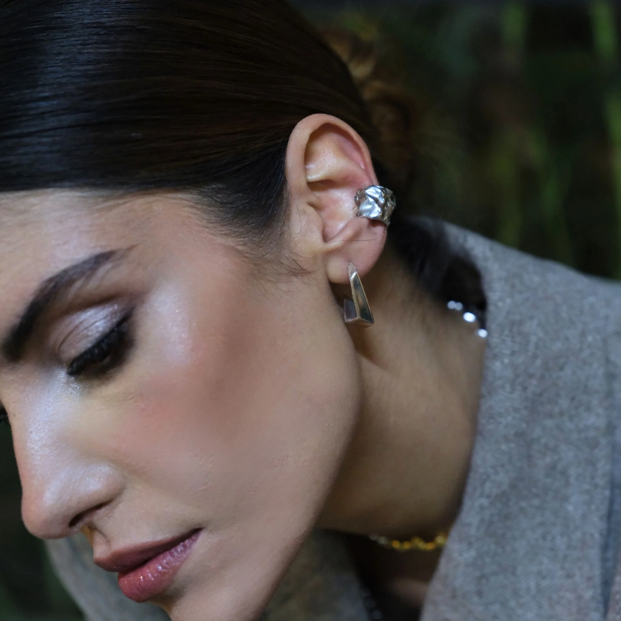 Amorphous Cartilage Earrings | Silver - Image 2