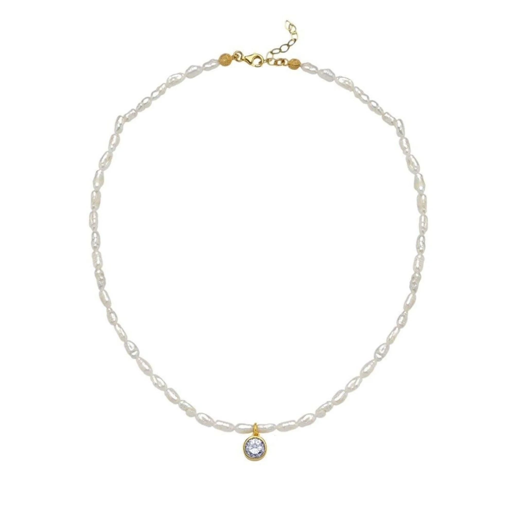 Cosmic Pearl Zodiac Necklace Lilac Birthstone