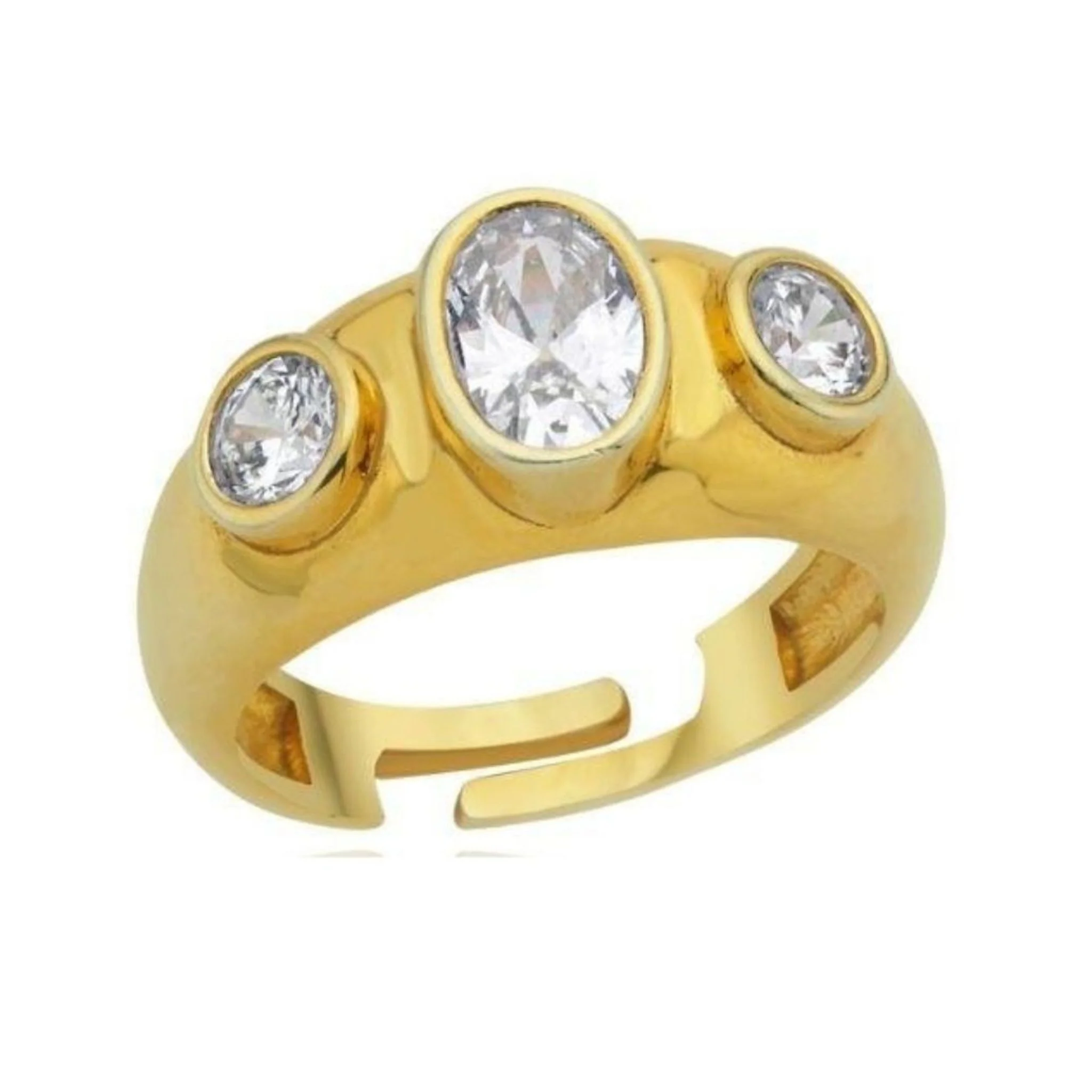 White Stone Signet Ring