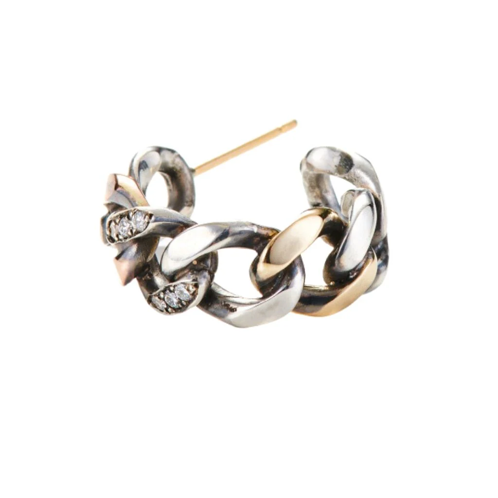 Chain Motif Single Earring