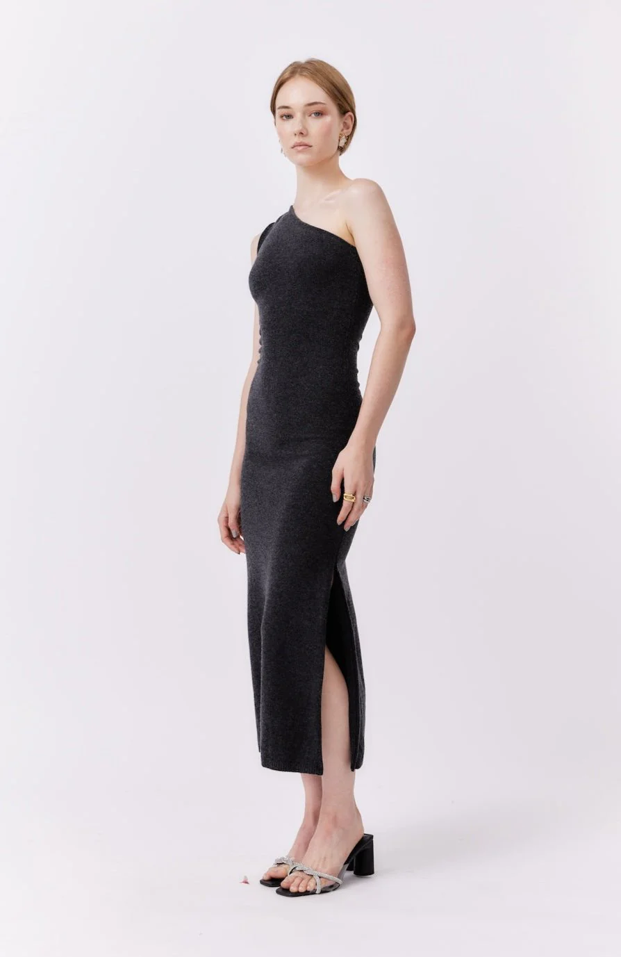 Asymmetric Dress | Gray - Image 2