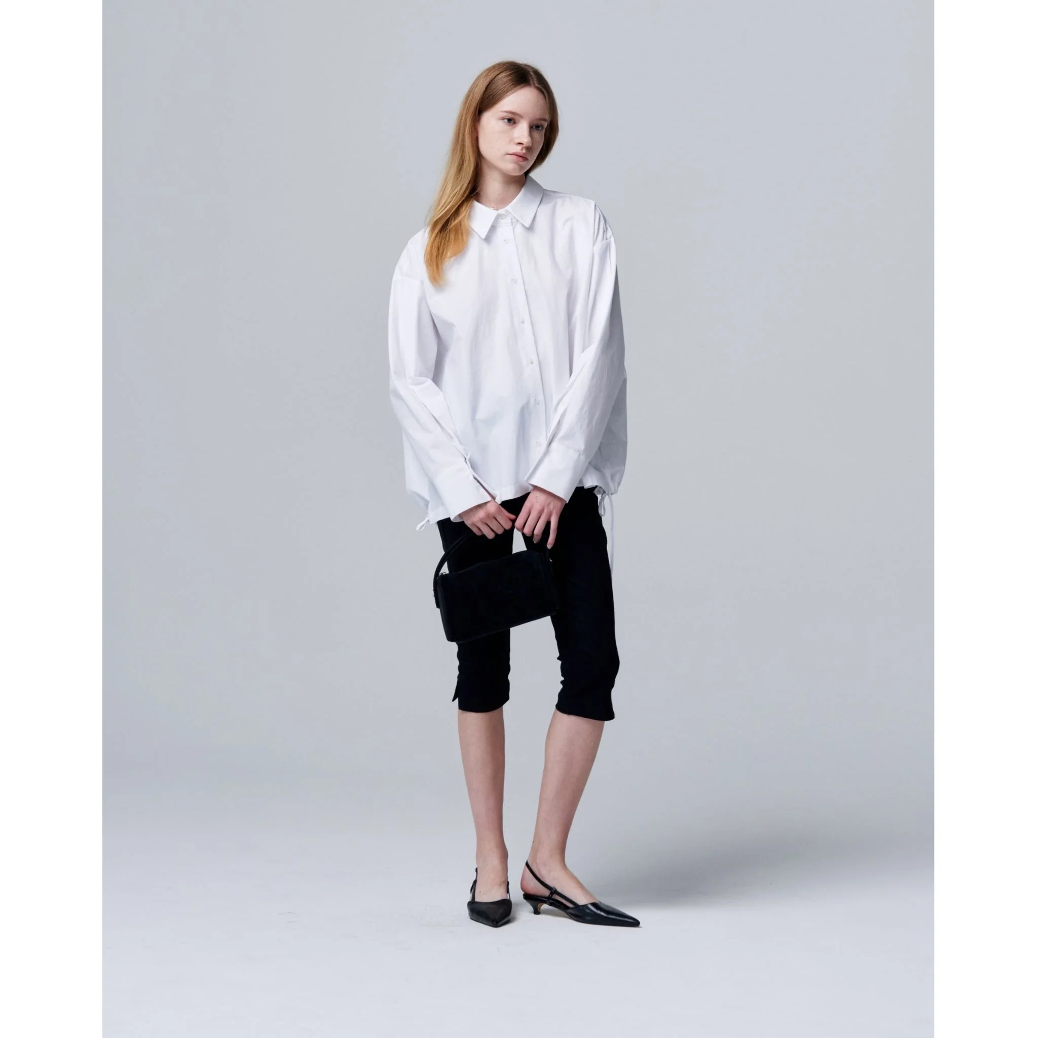 Origami Shirt with Back Pleat and Adjustable Hem - Image 10