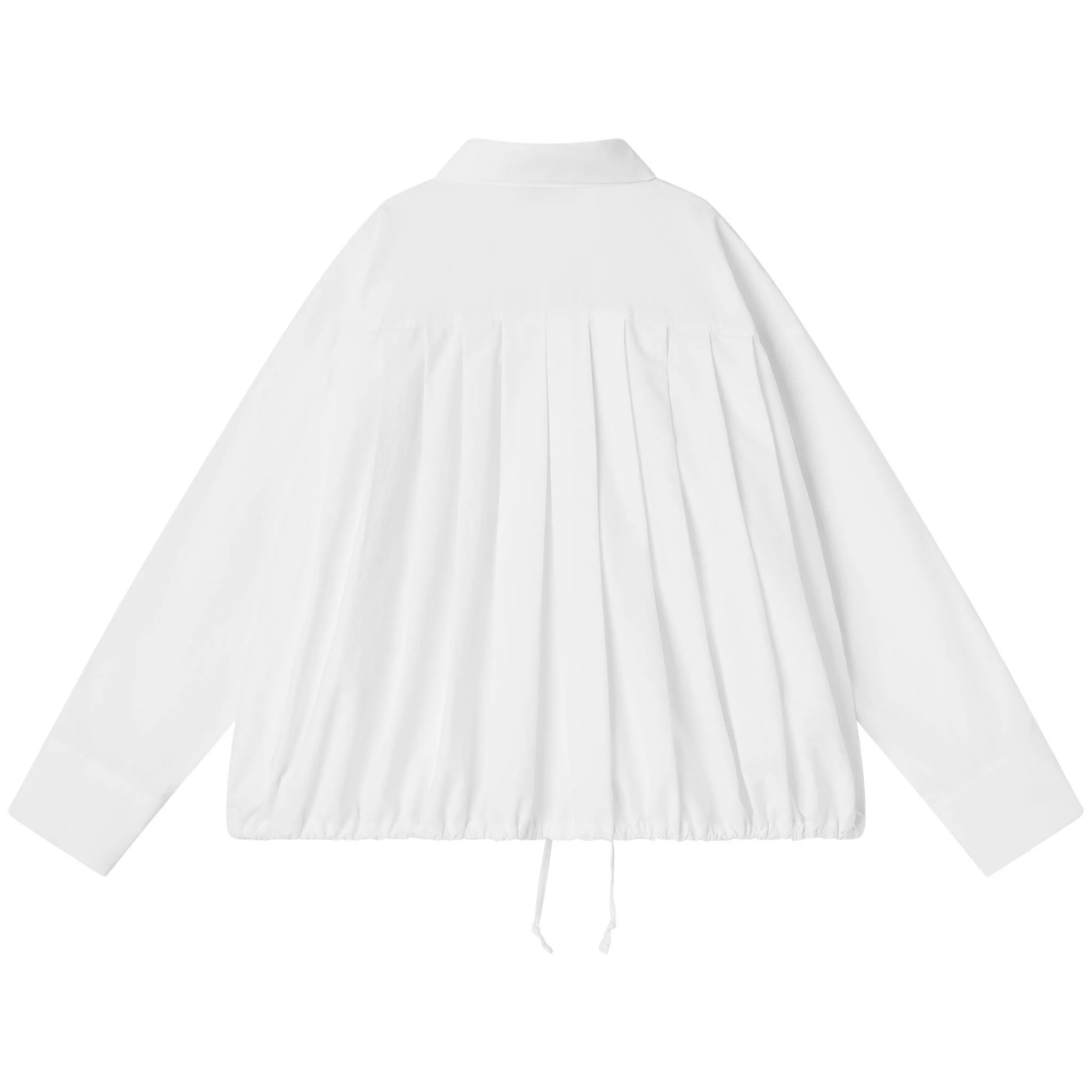 Origami Shirt with Back Pleat and Adjustable Hem - Image 14