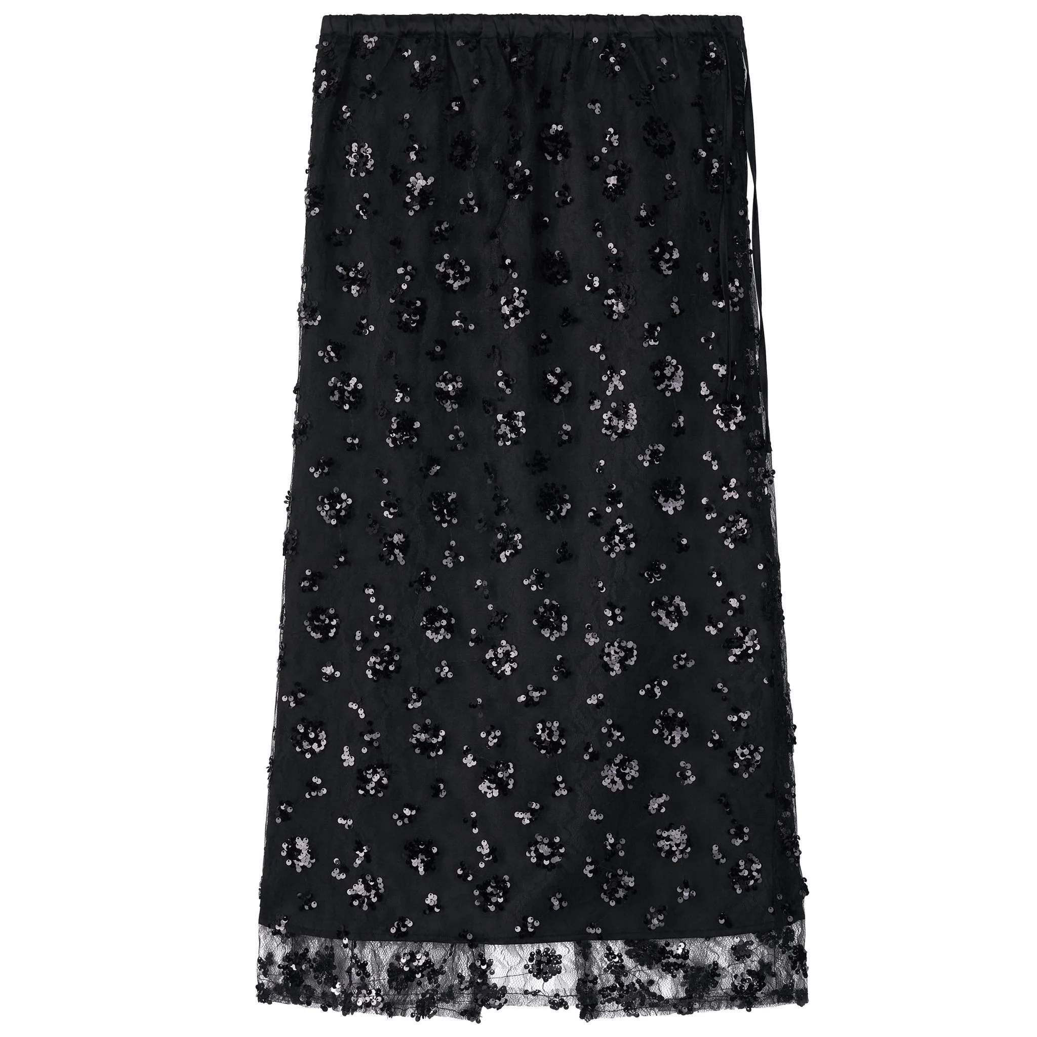 Sequin Beaded Skirt with Floral Detailing - Image 16