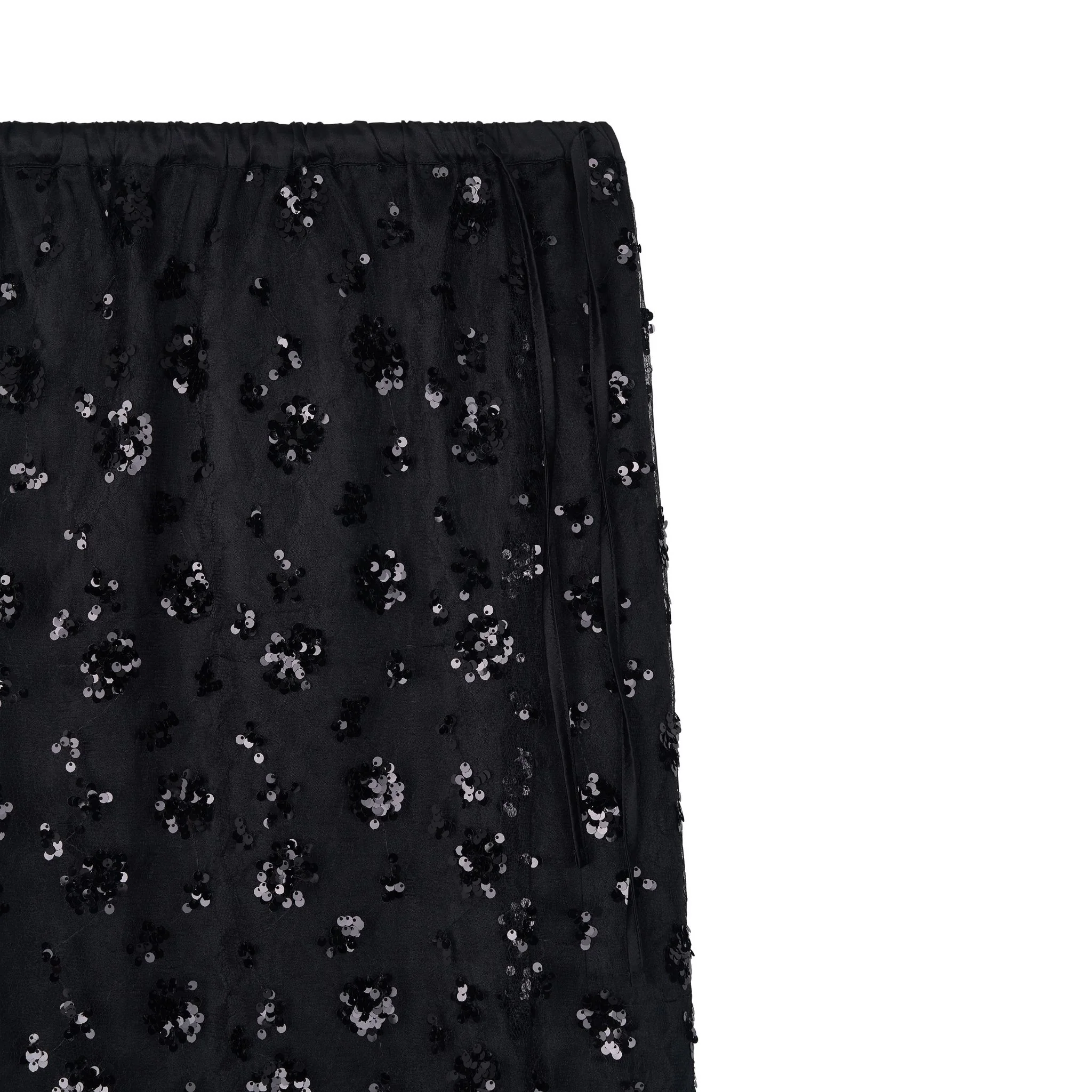 Sequin Beaded Skirt with Floral Detailing - Image 18