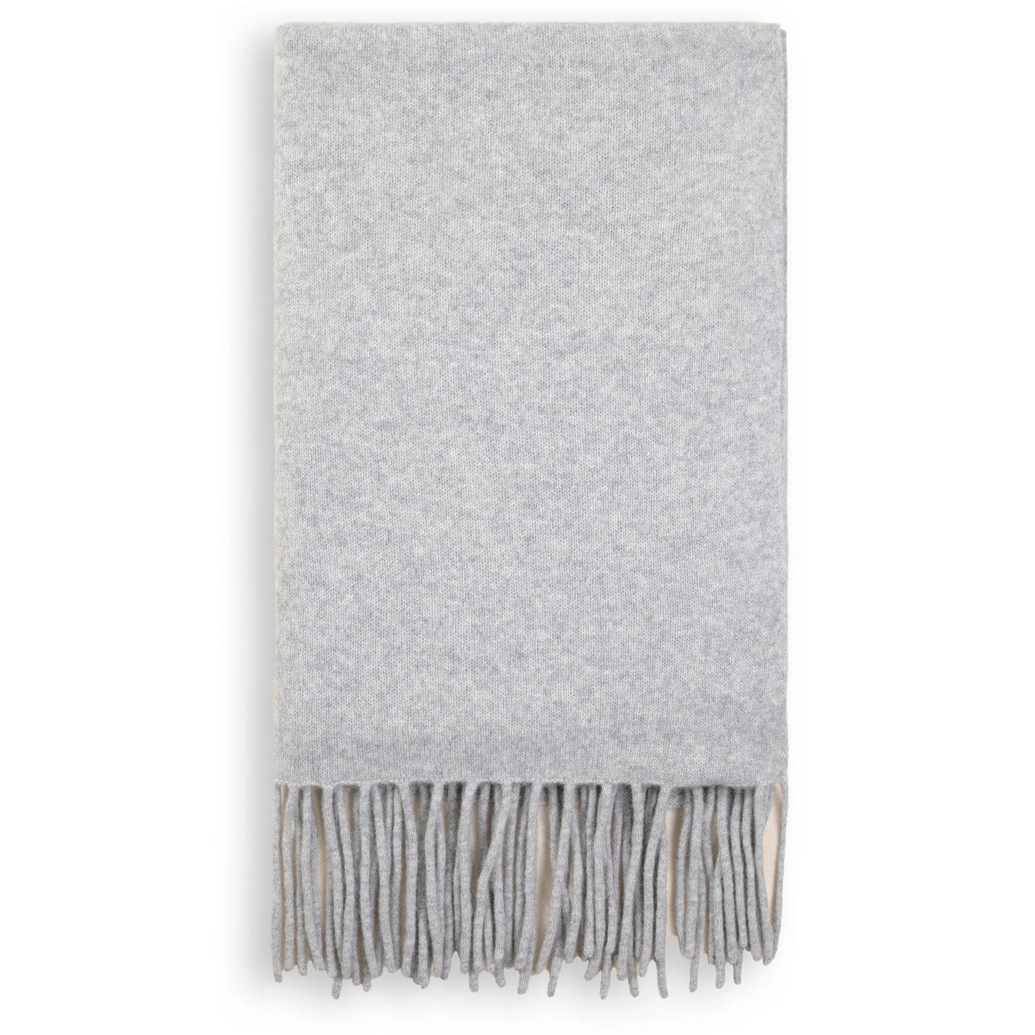 Grey Knitted Felted Cashmere Chunky Scarf