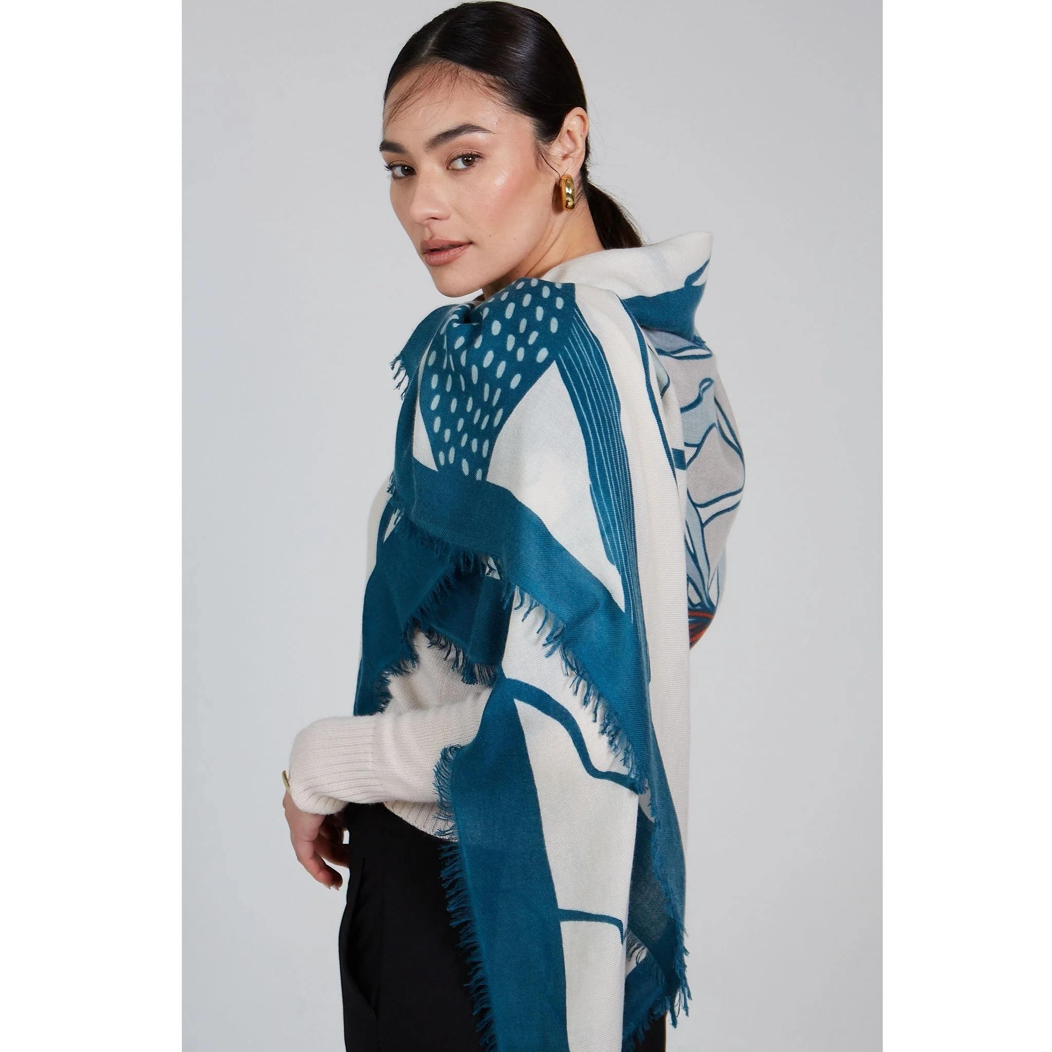 Olympia Printed Square Scarf - Image 3
