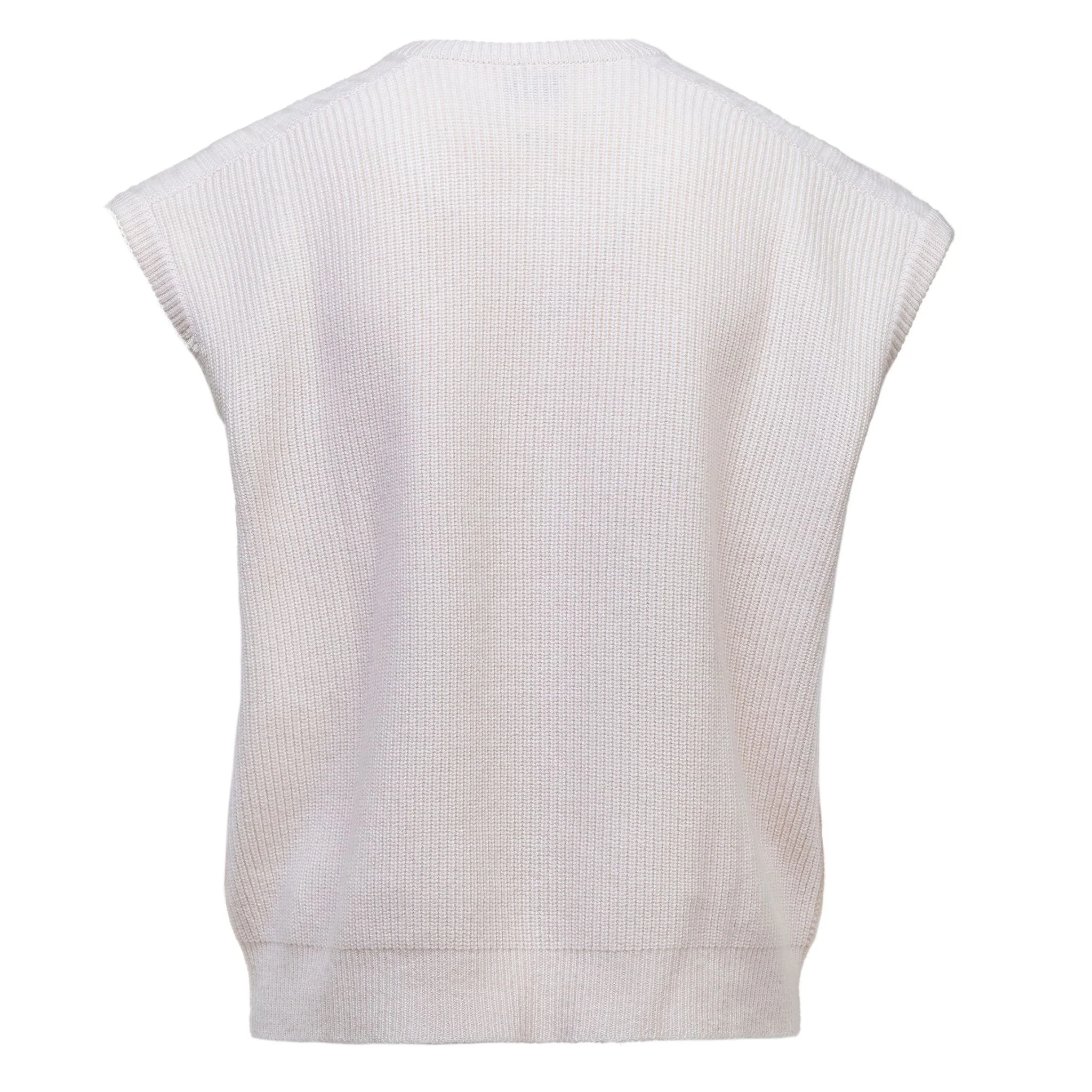 White Unisex Sleeveless Vest Arnau - Image 5