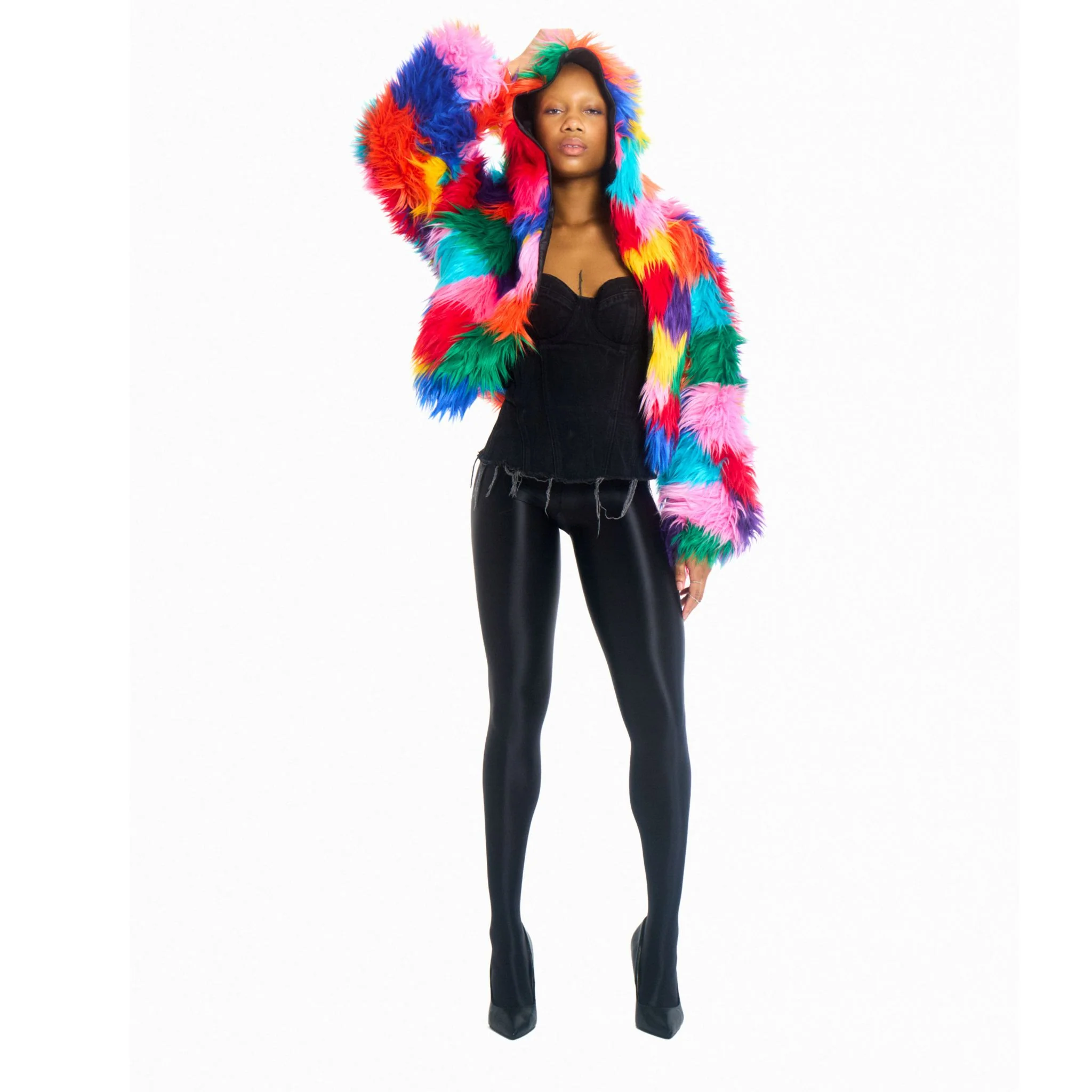 Cropped Hooded Jacket - Image 3