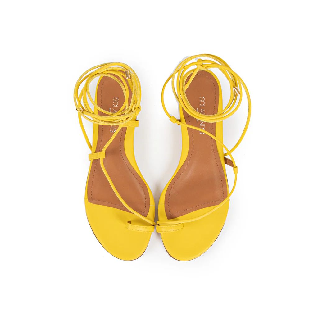 Gladiator Yellow Nappa Sandal - Image 3