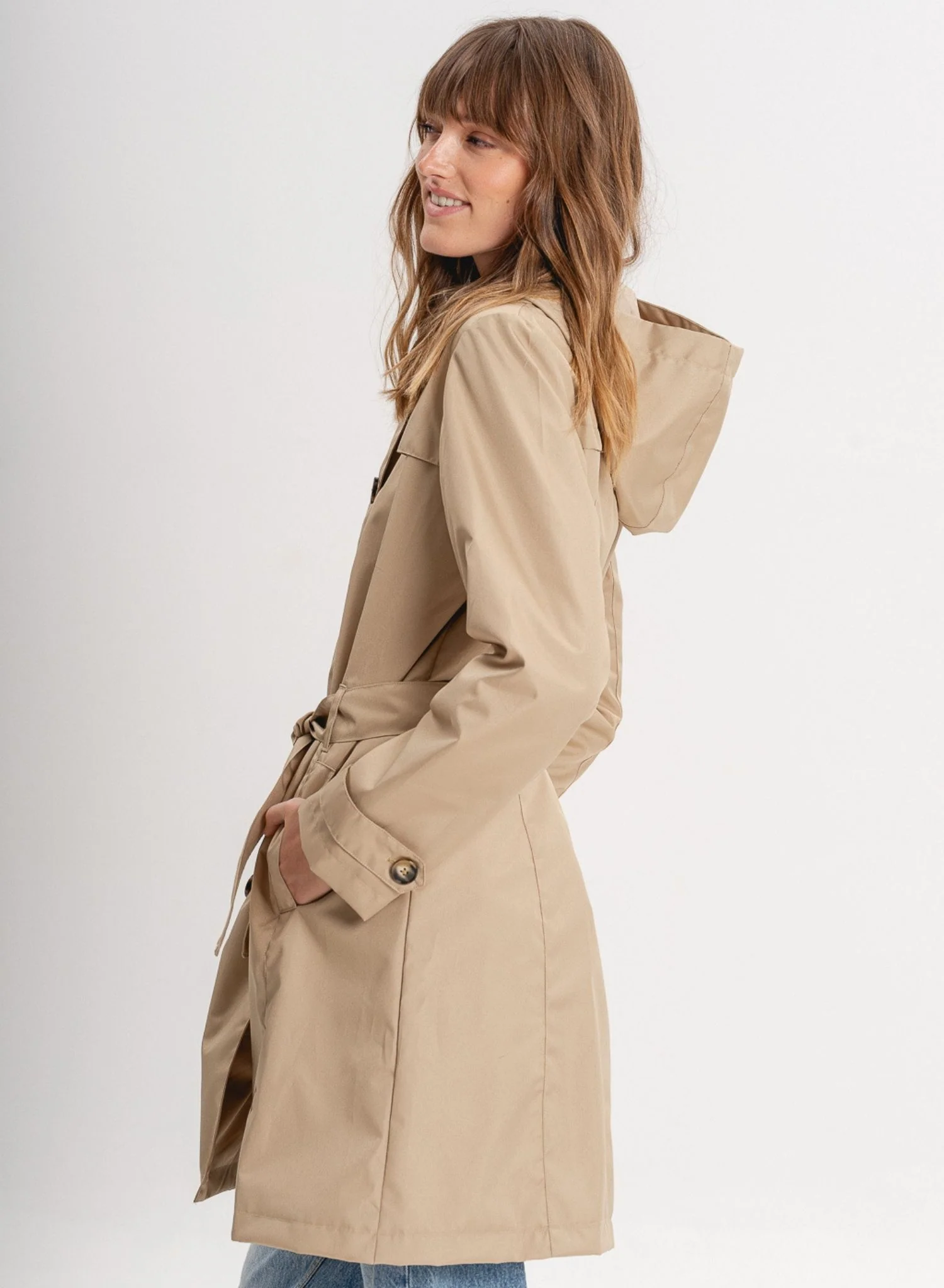 Beige Manhattan Trench Coat - Image 6