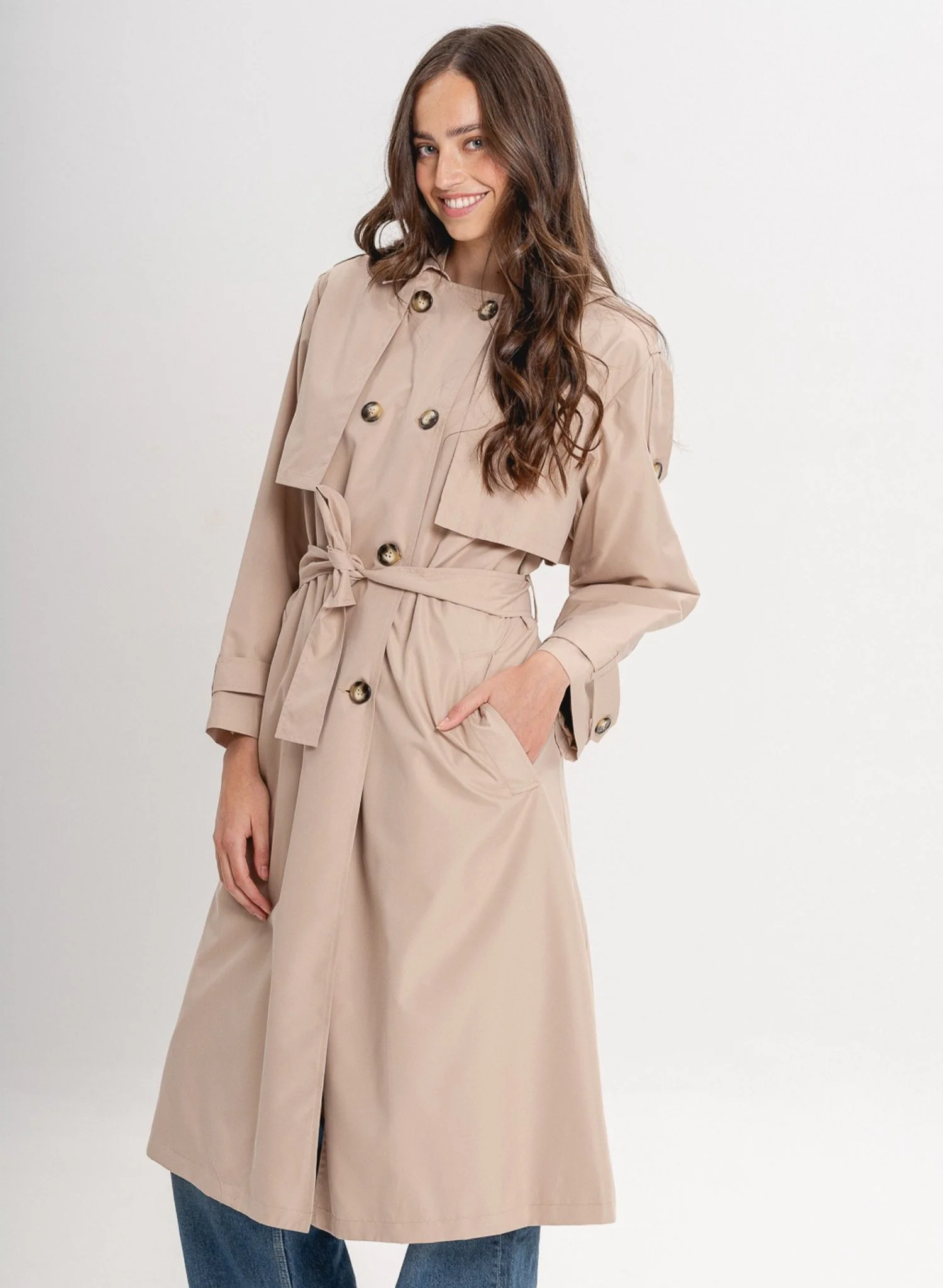 Bronx Trench Coat | Beige - Image 8
