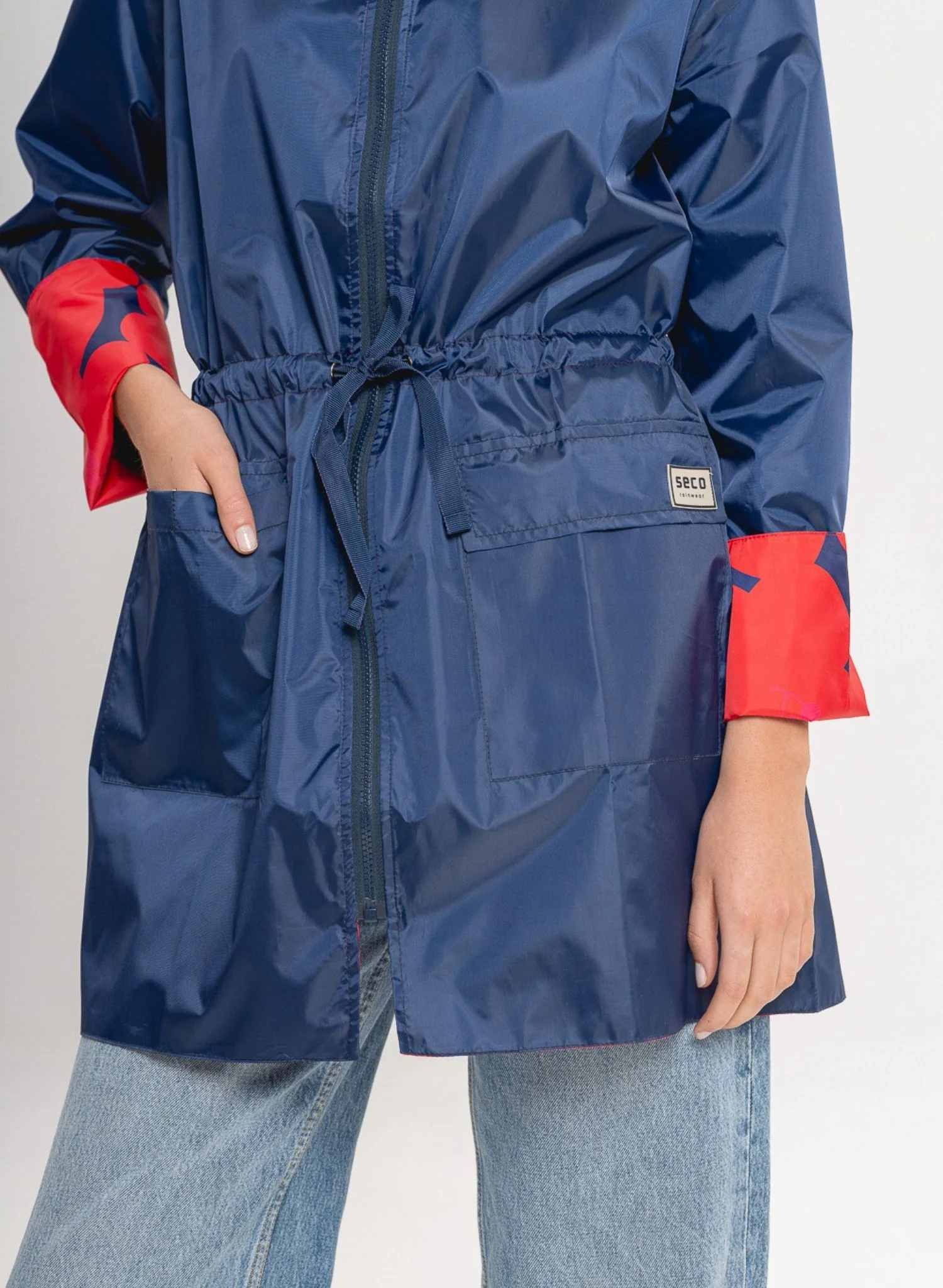 Reversible Print Jacket | Red - Image 12