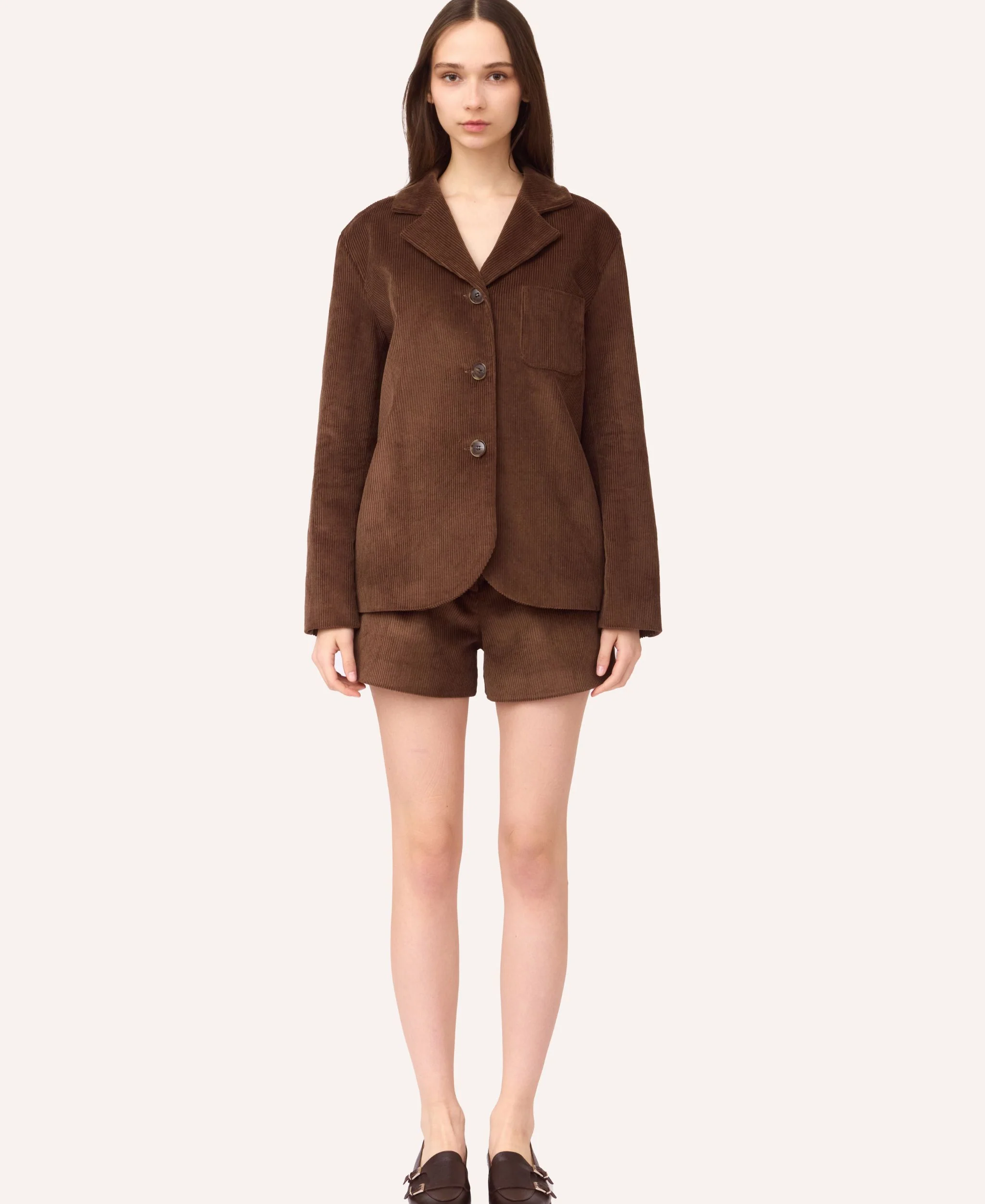 Velvet Blazer | Brown - Image 5