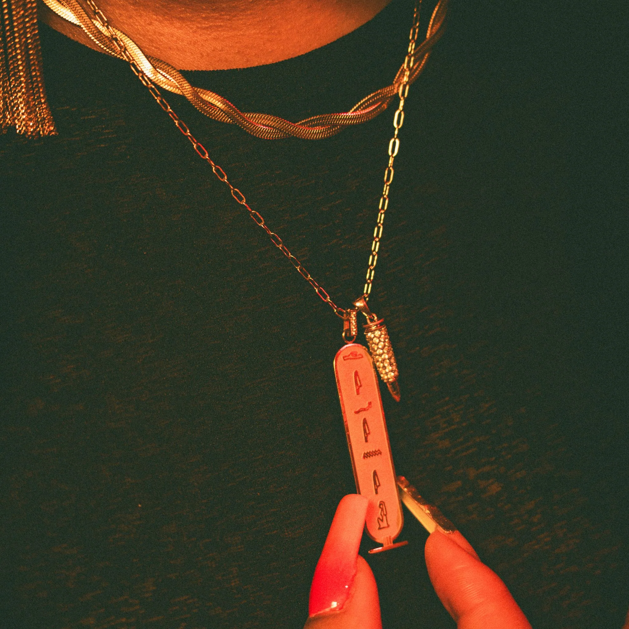Divine Feminine Gold Cartouche Necklace - Image 2
