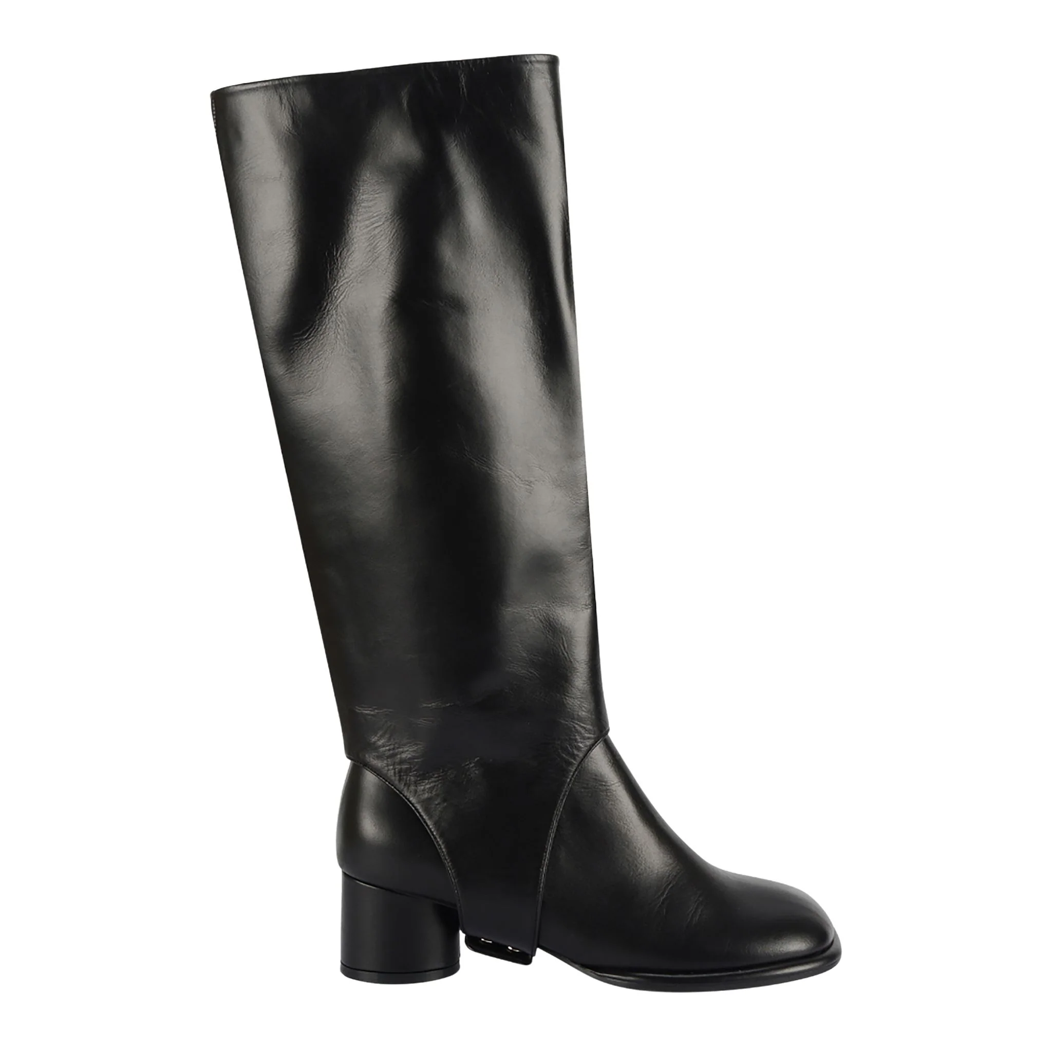 Black Convertible Knee‑High
Leather Boots