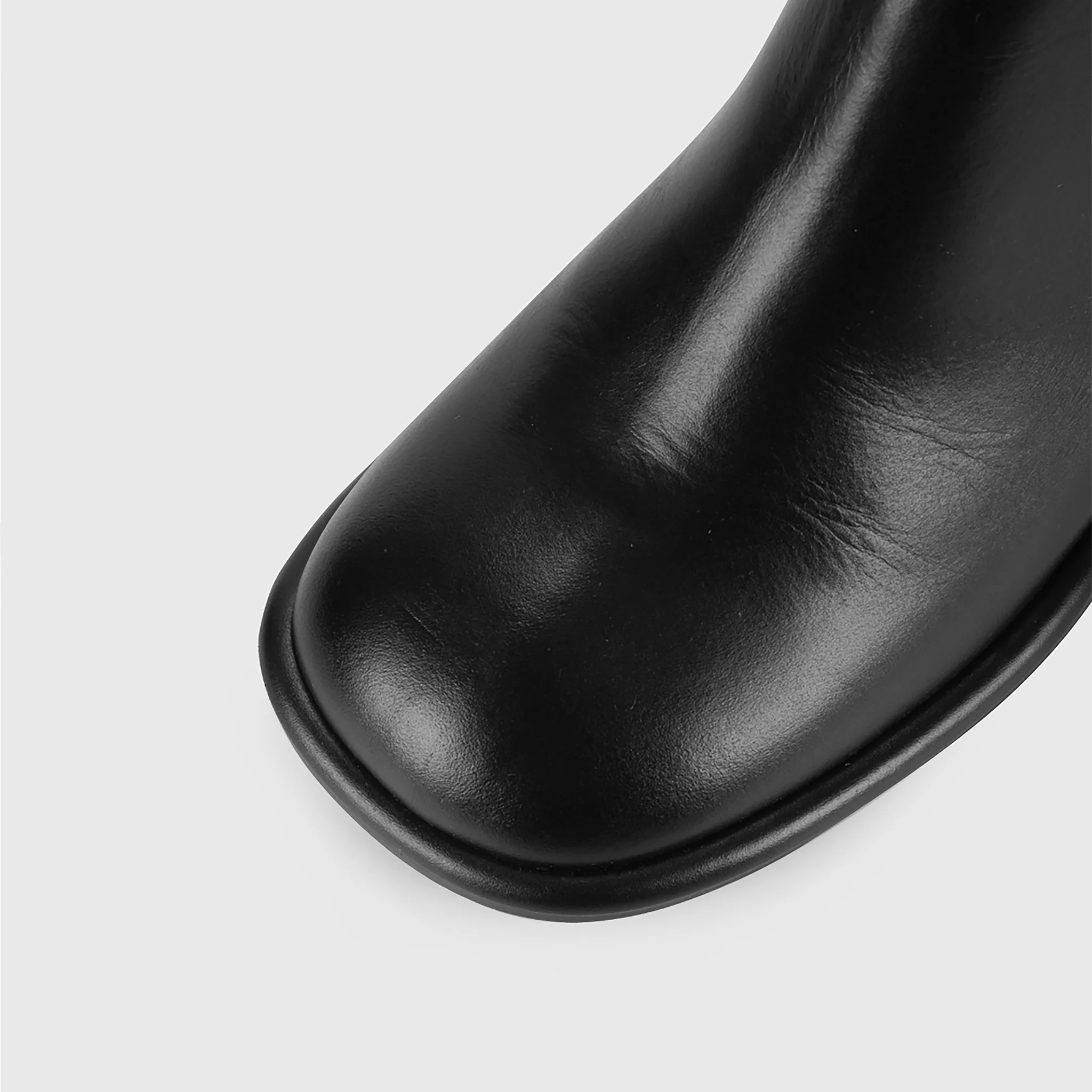 Black Convertible Knee‑High
Leather Boots - Image 4